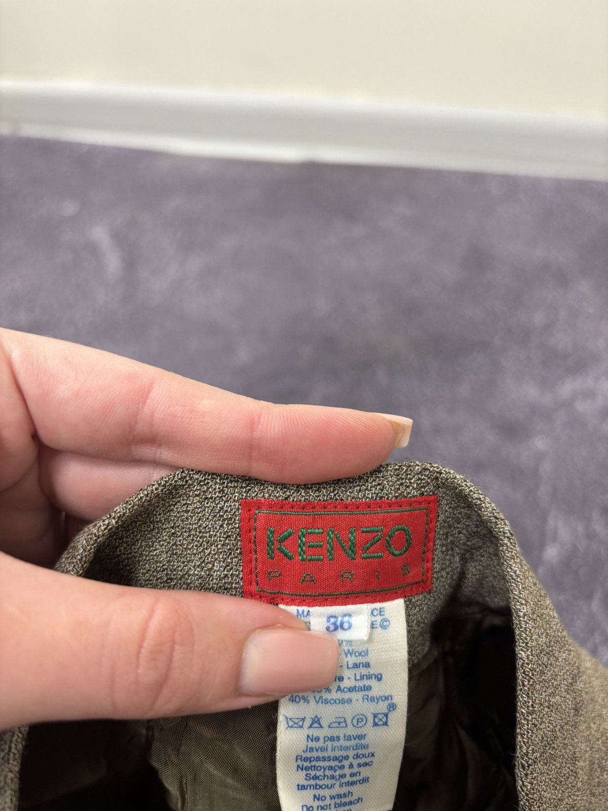 Kenzo Vintage Kenzo Women’s Luxury Tapered Wool Pants Trousers Size 26" / US 2 / IT 38 - 10 Thumbnail