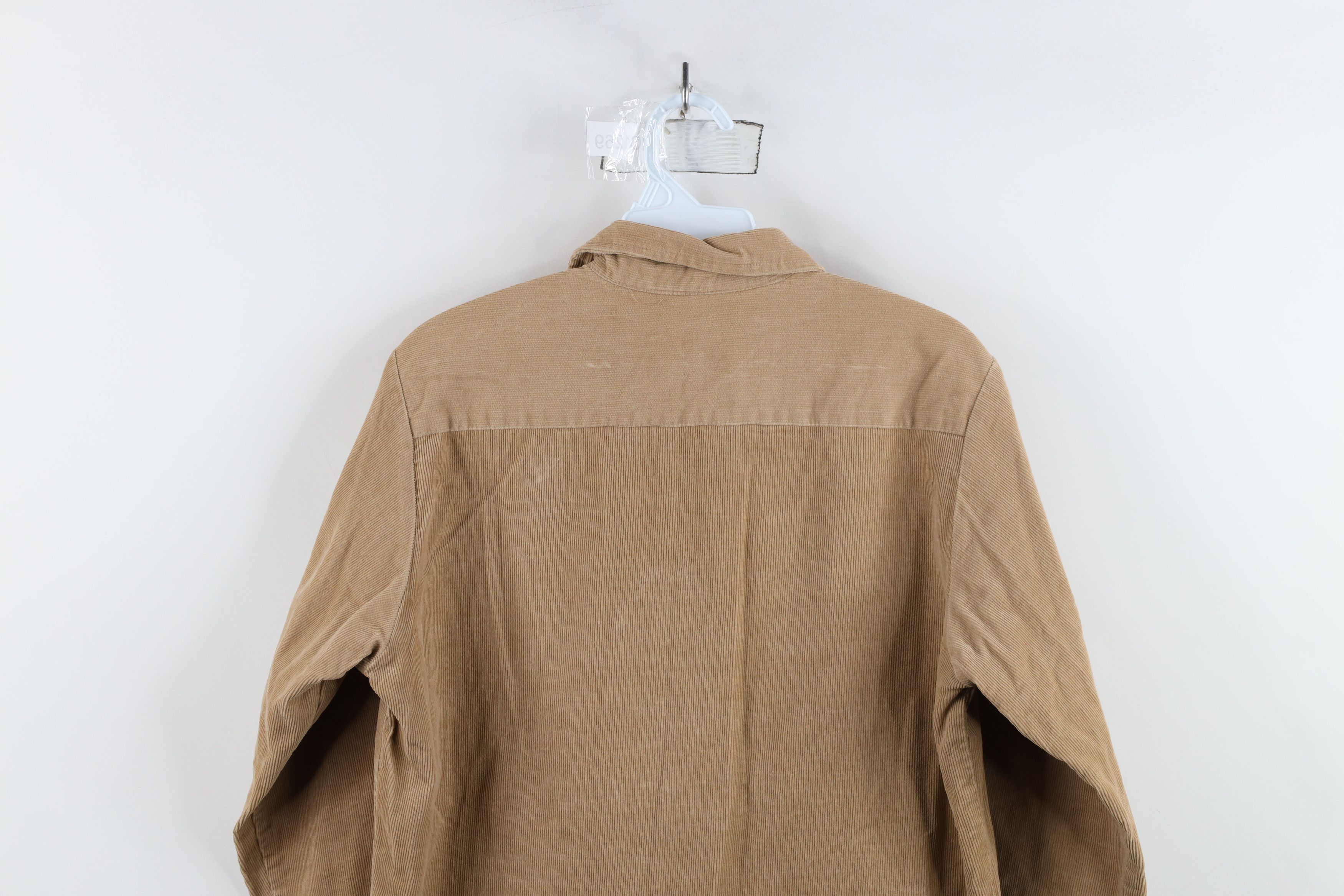 Vintage Vintage 90s Streetwear Corduroy Collared Button Shirt Beige Size US S / EU 44-46 / 1 - 13 Thumbnail