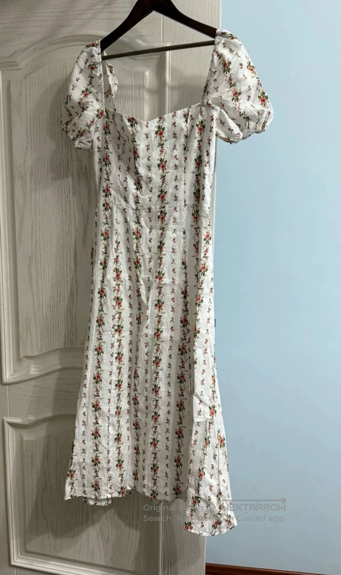Reformation Floral Ruffled Linen Midi Dress. Size M / US 6-8 / IT 42-44 - 1 Thumbnail