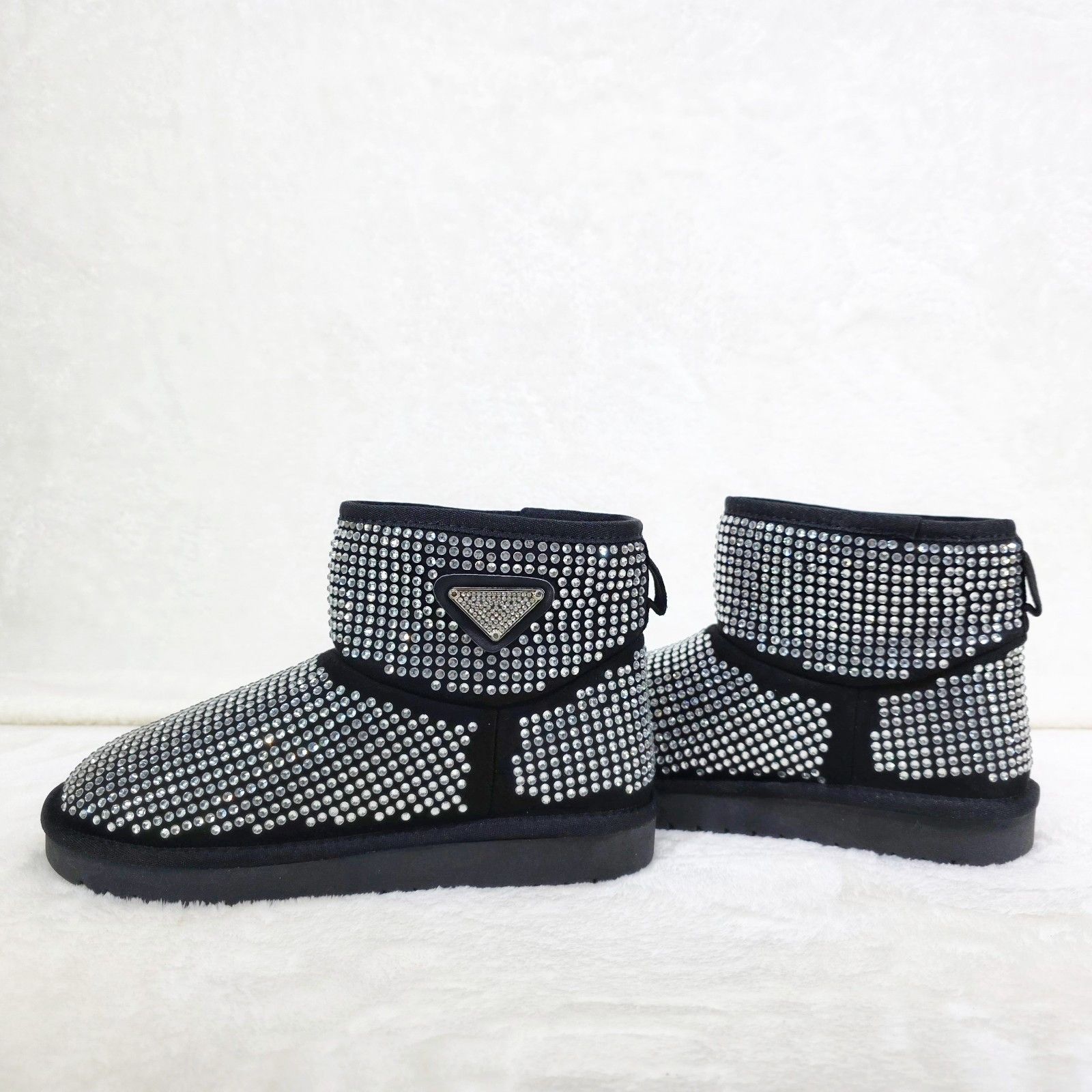 Other Twinkle Faux Fur Lined Slip On Winter Ankle Boots Black Irid Size US 8.5 / IT 38.5 - 2 Thumbnail