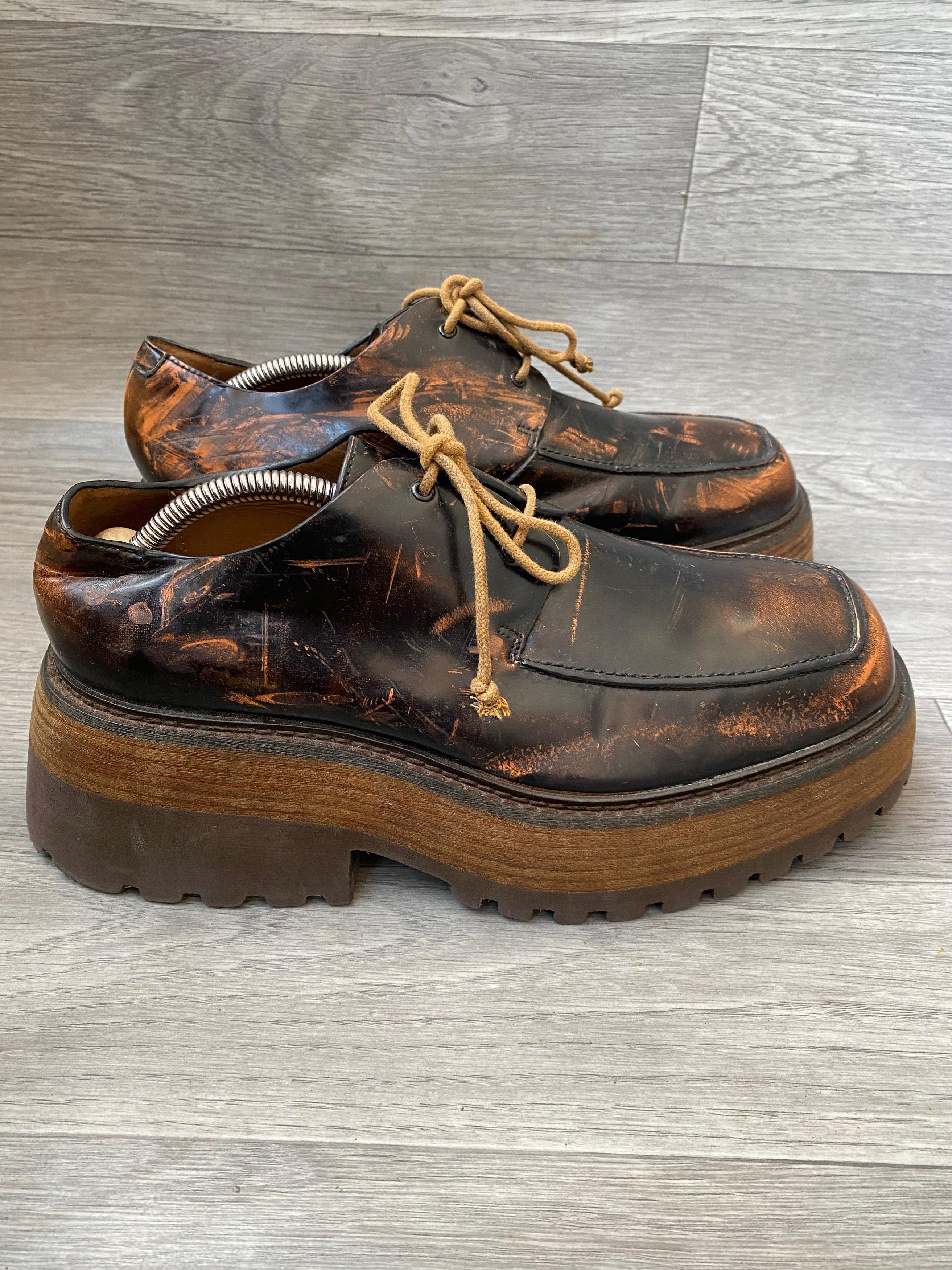 Marsell Marsell Platform Chunky Derby Distressed Look Shoes Sz 40 Size US 7 / EU 40 - 4 Thumbnail
