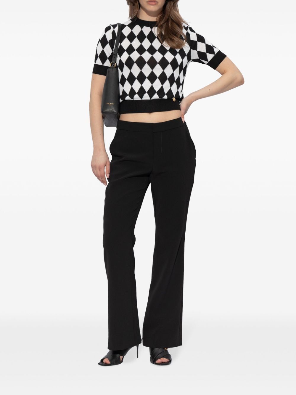 Balmain o1s1wg110925 Crossover 75mm Leather Mules in Black Size US 5 / IT 35 - 5 Thumbnail