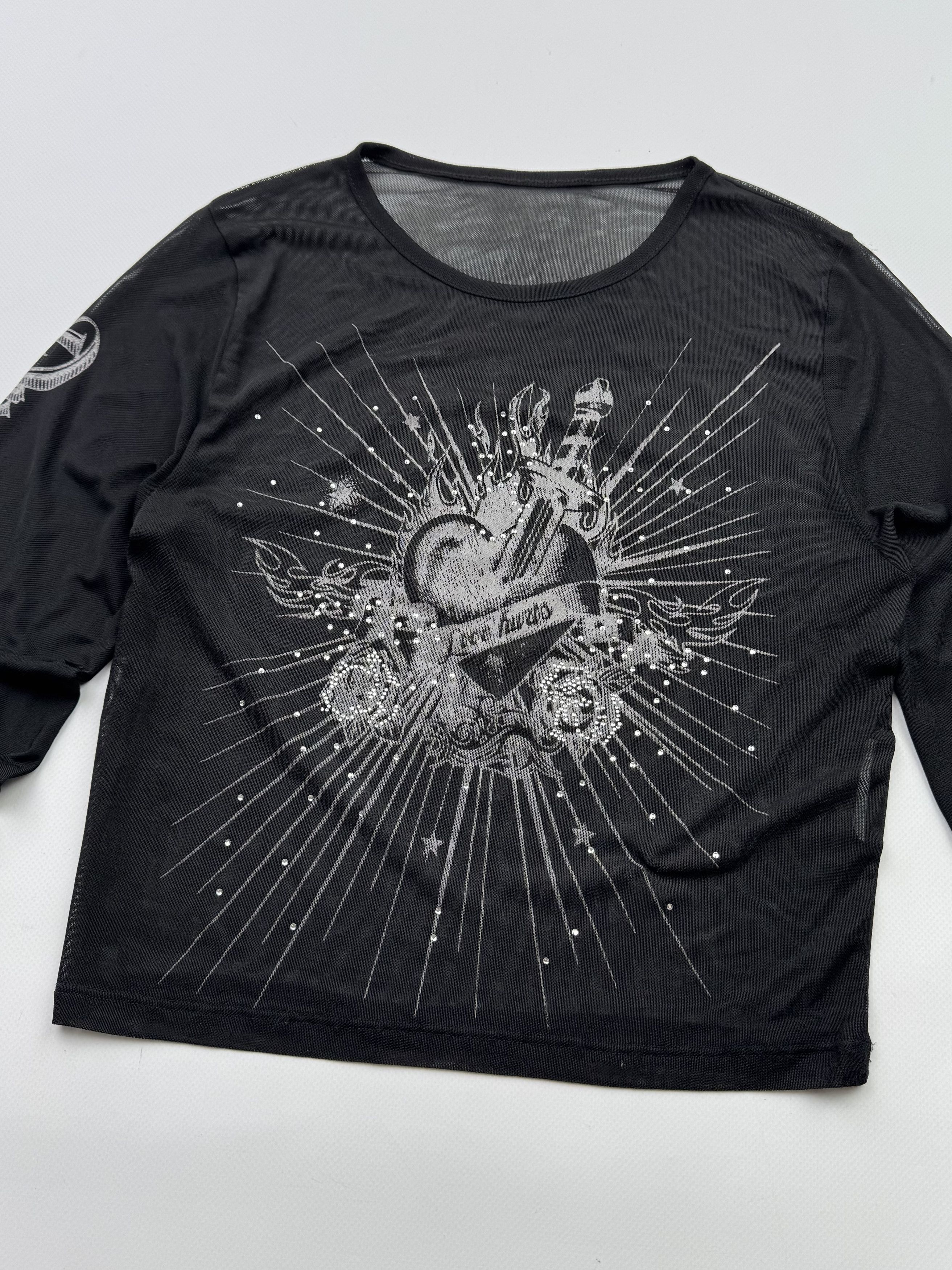 Hysteric Glamour Vintage Cropped Mesh Long Sleeve B760(V489)E2 Size XS / US 0-2 / IT 36-38 - 4 Thumbnail