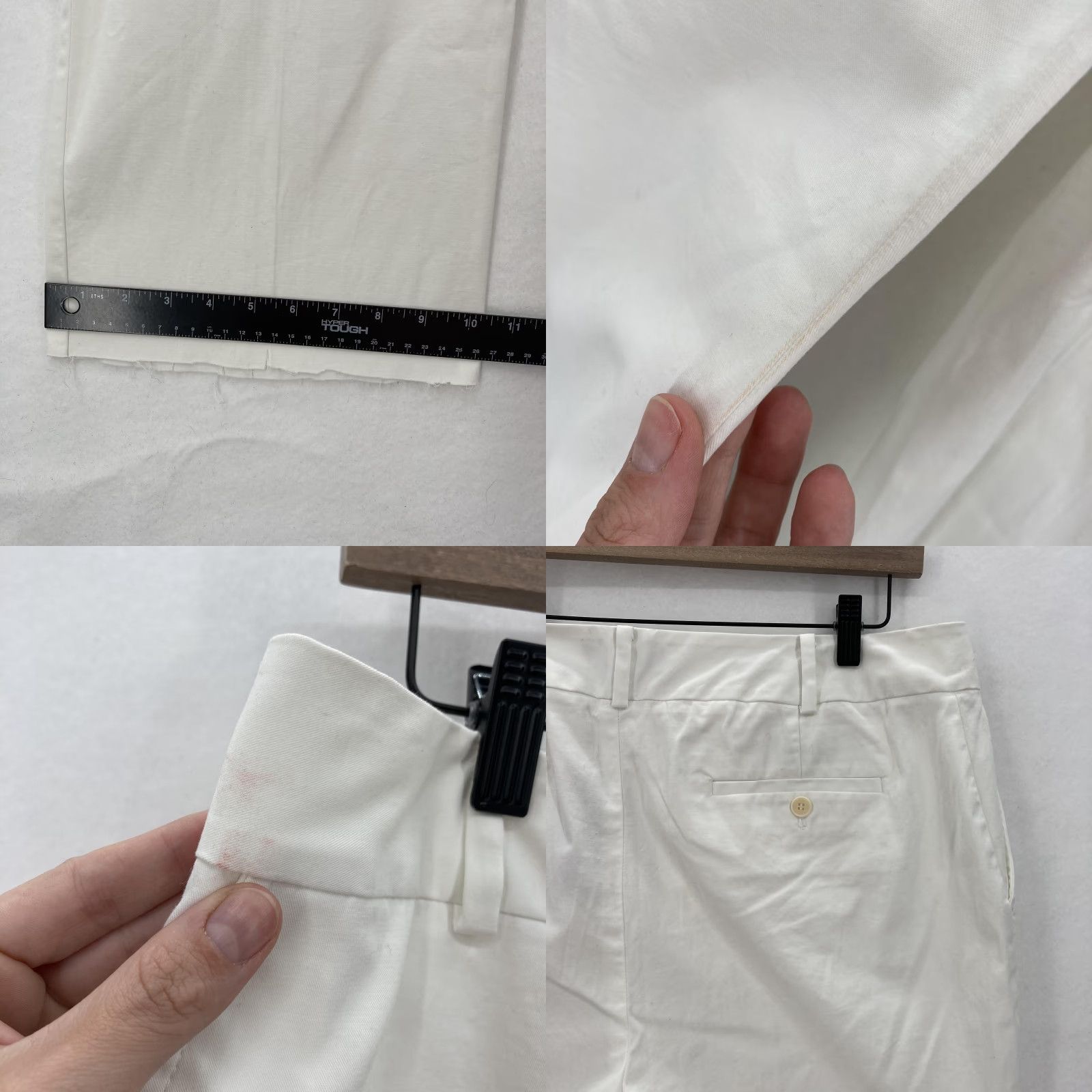 Talbots Talbots Pants Womens 16 White Heritage Straight Leg Chino Cotton Stretch Pockets Size 38" / US 16 / IT 52 - 9 Thumbnail