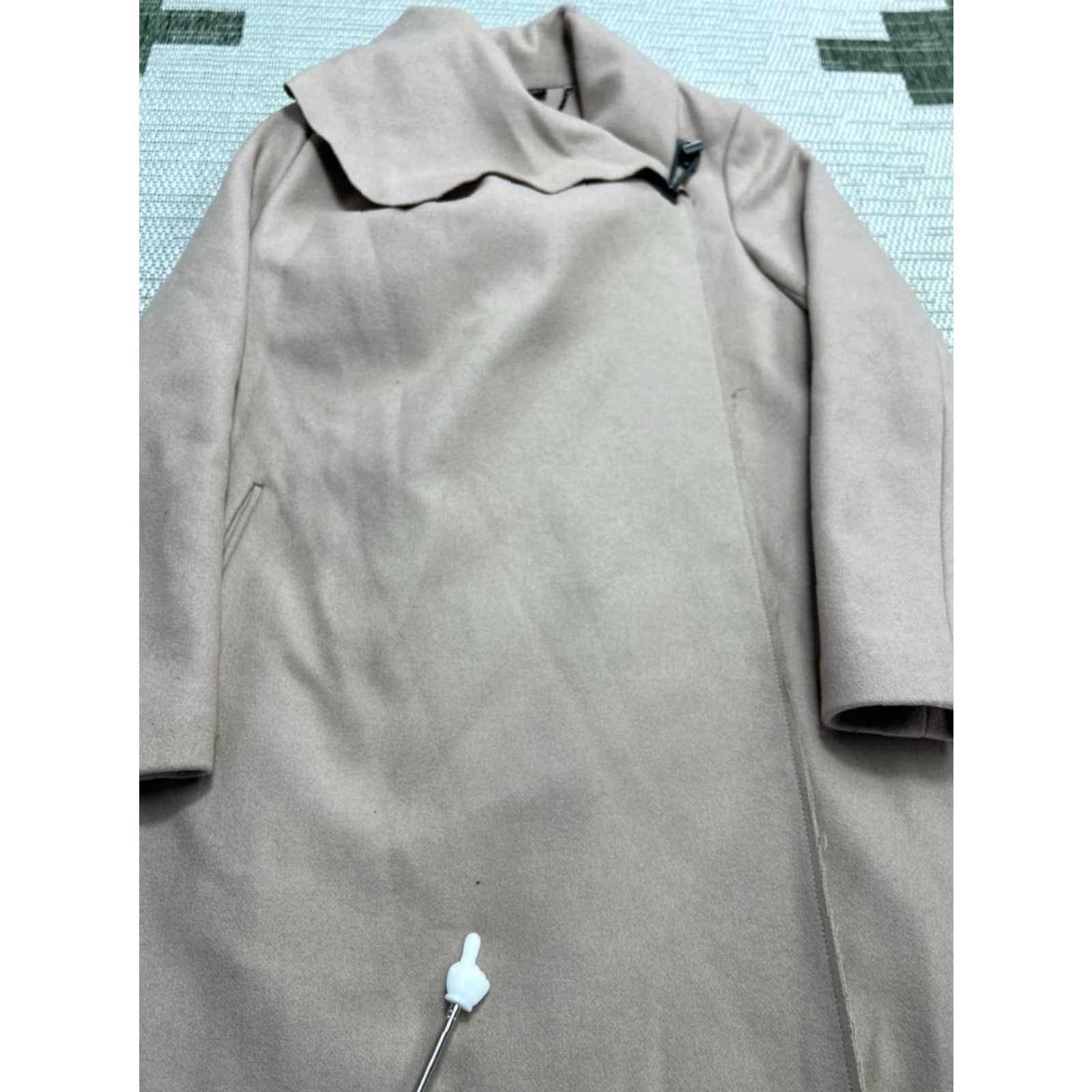 Allsaints AllSaints Overcoat Womens 2 Wool Brown Solid Mid-Length 3/4 Sleeve Button Pockets Casual Winter Fall Spring Regular Coat Mens Size XS / US 0-2 / IT 36-38 - 5 Thumbnail