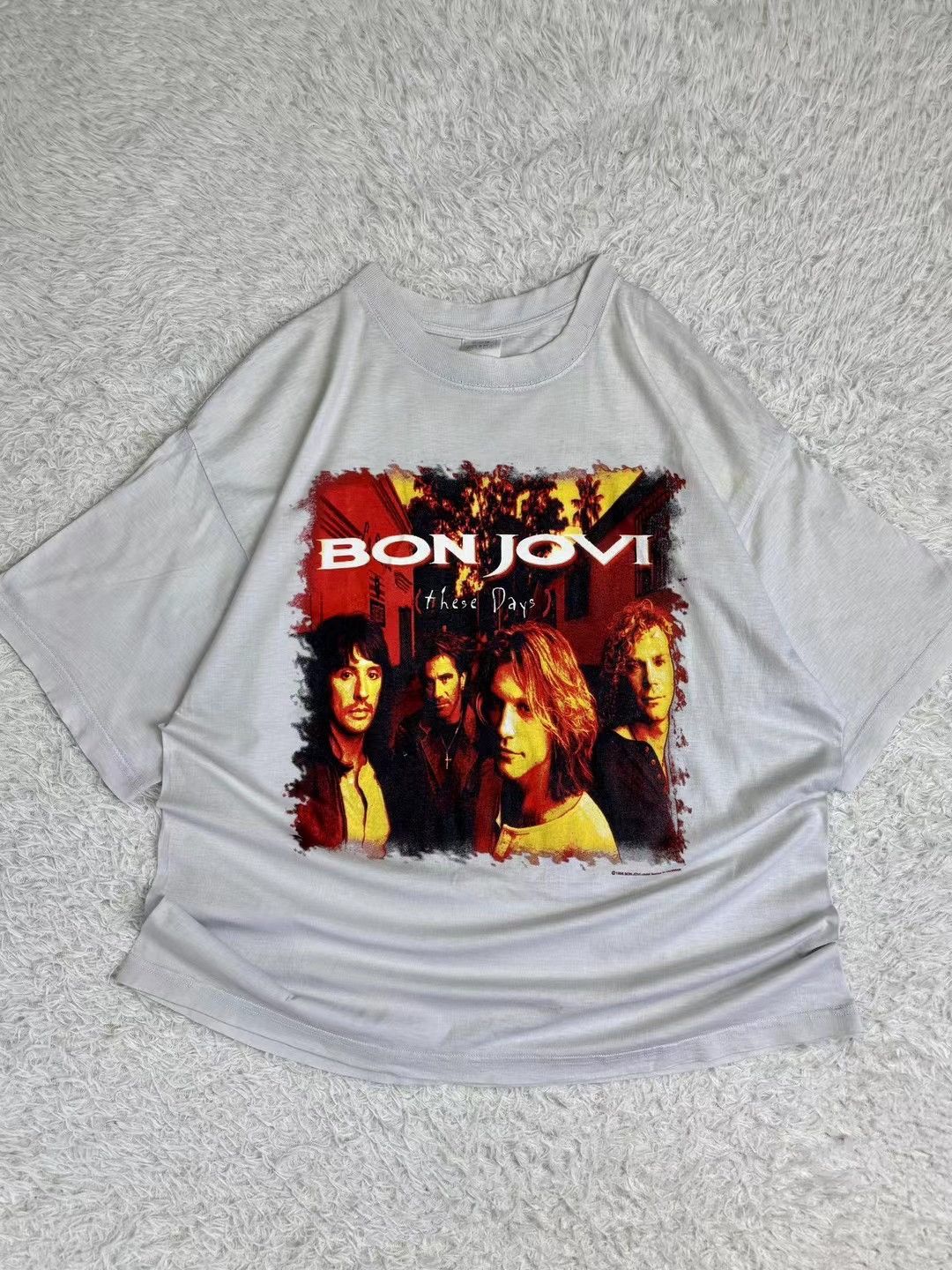 Band Tees × Bon Jovi × Vintage Vintage band tee Bob Jovi 90s Size US XL / EU 56 / 4 - 2 Thumbnail