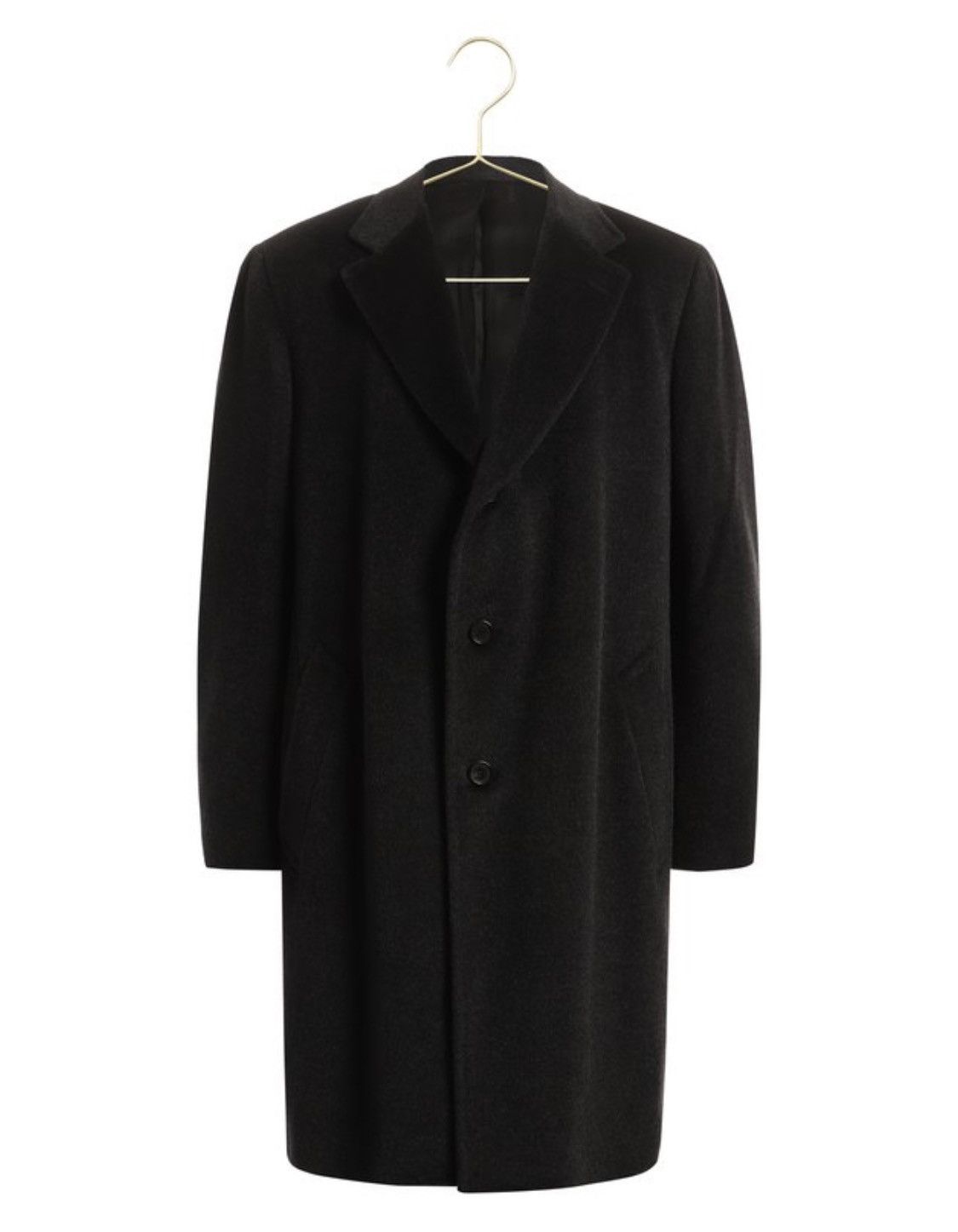 image of Lanvin Wool Cozy Mohair Cashmere Classic Heavy Coat in Grey, Men's (Size XL)