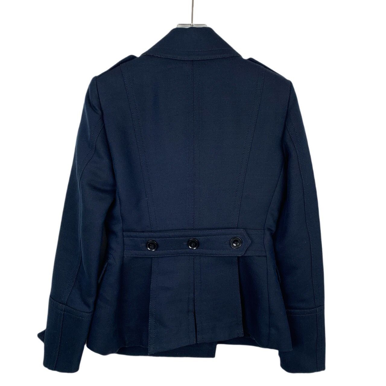 Burberry [Burberry] Double-Breasted Notched Lapel Navy Blue Cotton-Wo Size S / US 4 / IT 40 - 7 Thumbnail