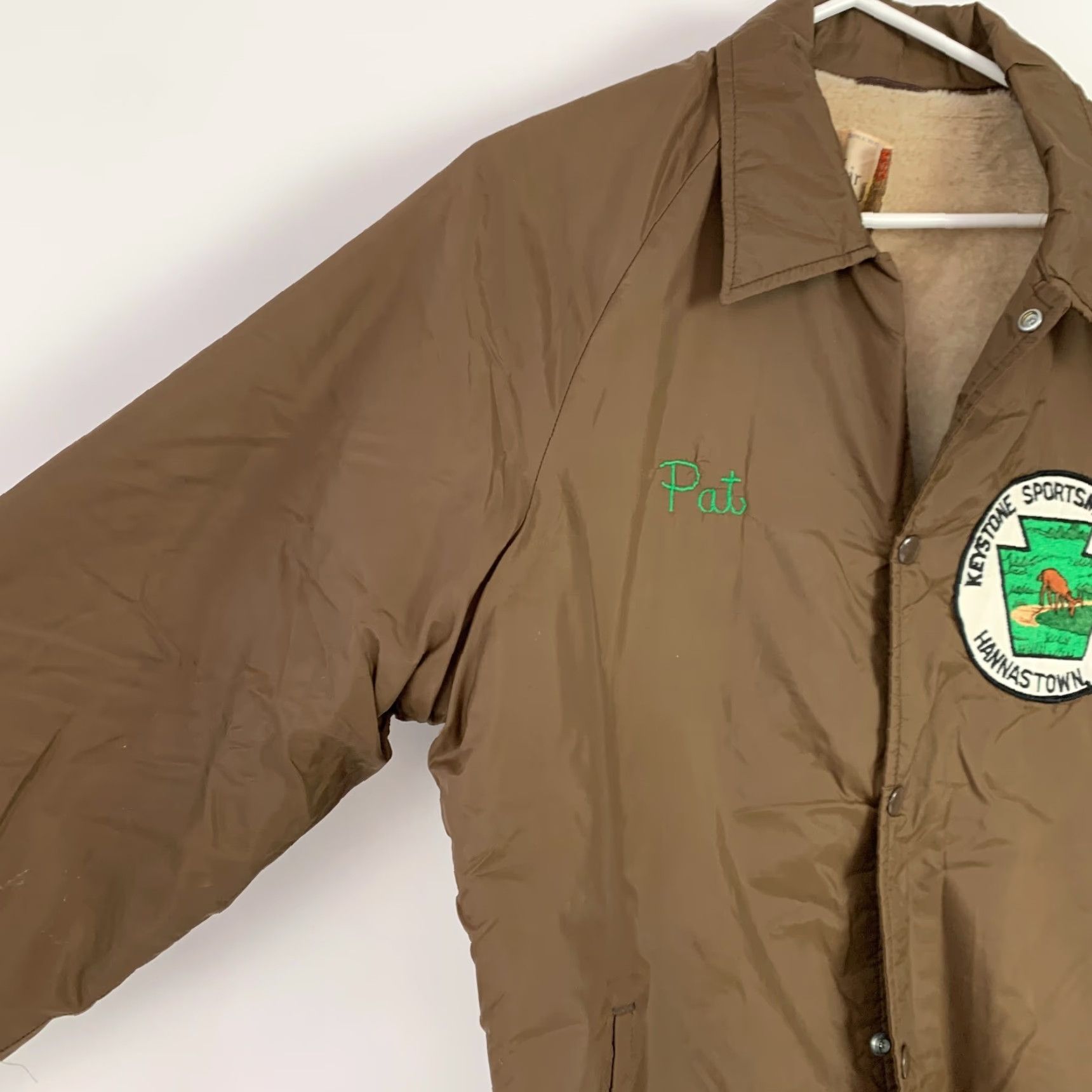 Vintage VINTAGE Sir Jac Windbreaker Jacket Brown Men L Nylon Mid-Length Button Collared 22" Chest Casual Outdoor Size US L / EU 52-54 / 3 - 7 Thumbnail