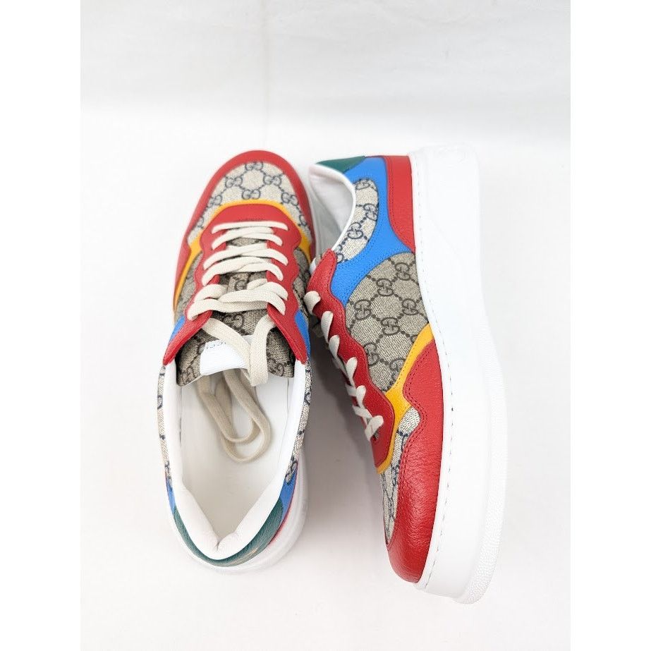 Gucci o1rshd1 Supreme Low-Top Sneakers in Beige/Blue/Red Size US 12.5 / EU 45-46 - 17 Thumbnail