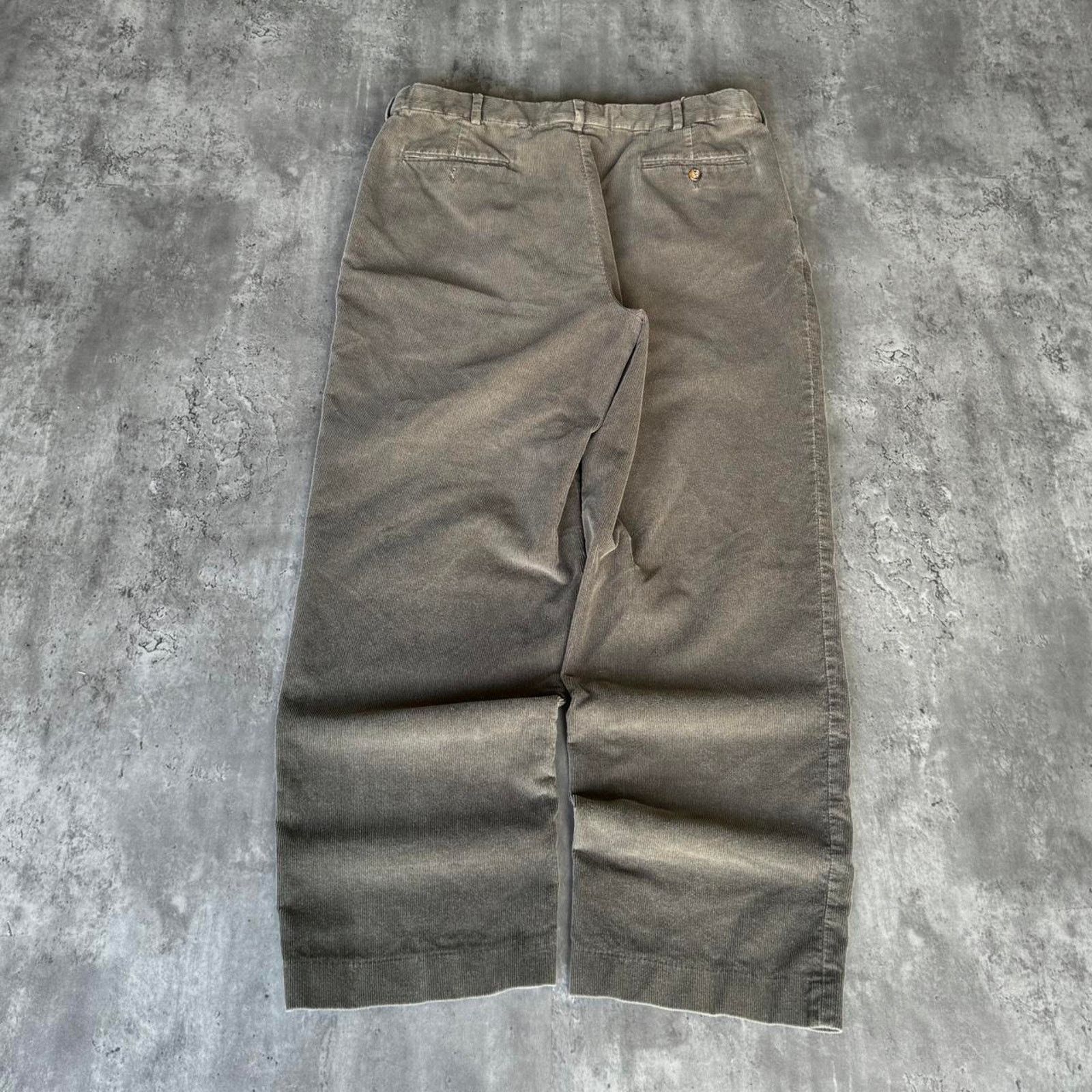Lands' End × Vintage Vintage Y2K Green Land’s End Baggy Corduroy Dress Pants Size US 38 / EU 54 - 2 Thumbnail