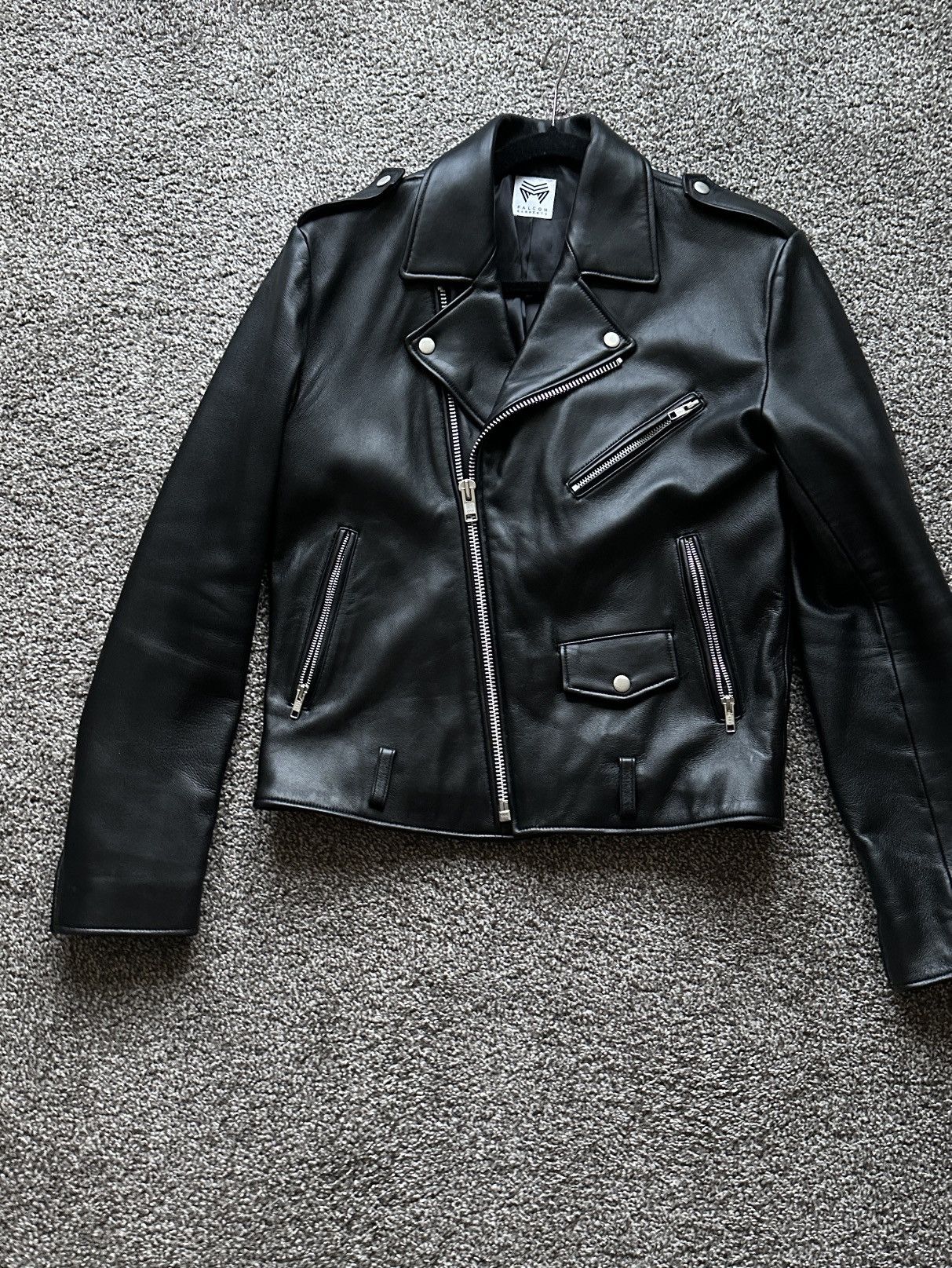 Falcon Garments Falcon Garments Lambskin Leather Biker Moto Jacket Black 36 Size US S / EU 44-46 / 1 - 1 Thumbnail
