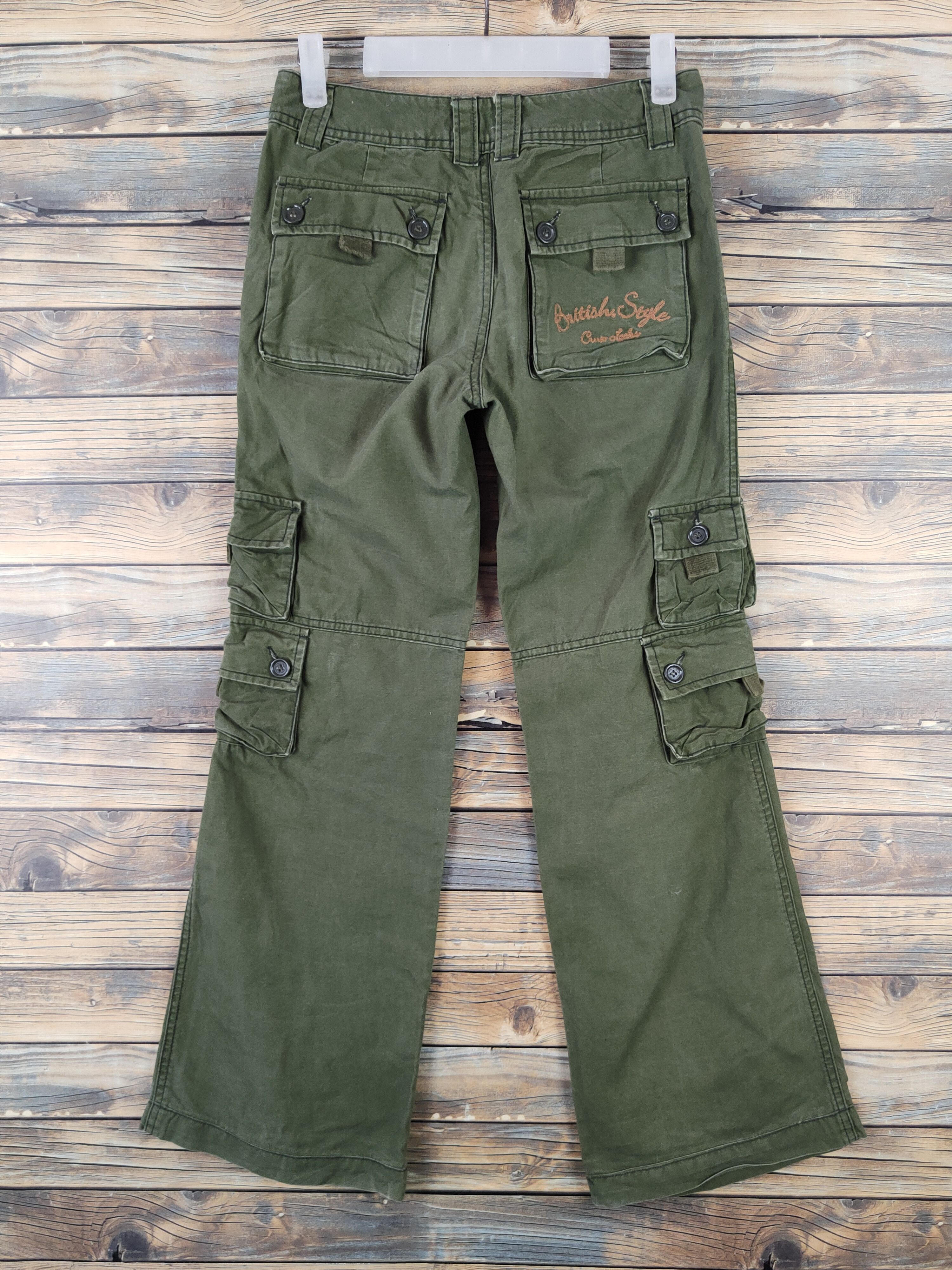 Japanese Brand DLL Crux Green Multipocket Tactical Cargo Pants #194 Size 27" / US 4 / IT 40 - 8 Thumbnail