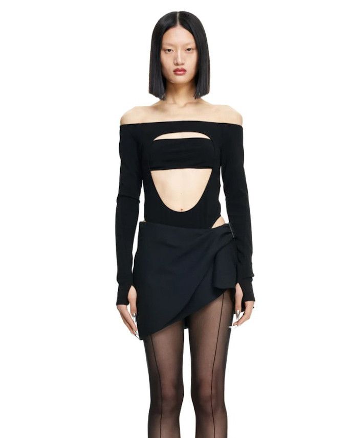 H&M × Mugler H&M x Mugler Women’s Off Shoulder Bodysuit Size XXL / US 16-18 / IT 52-54 - 3 Thumbnail