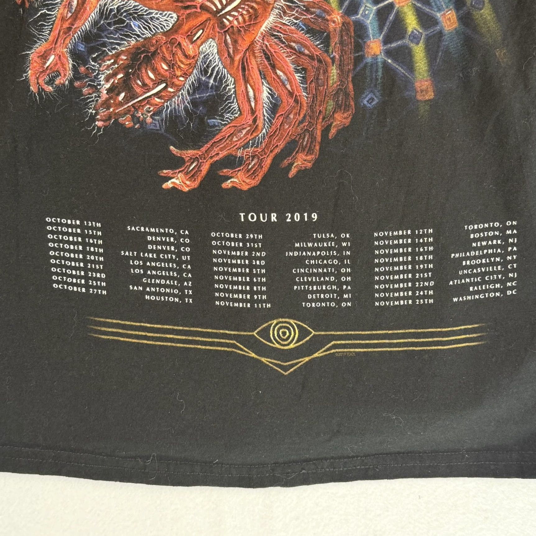 Tultex VINTAGE Tool Shirt Mens Medium Black Long Sleeve Fear Inoculum Tour 2019 Los Angeles Size US M / EU 48-50 / 2 - 3 Thumbnail