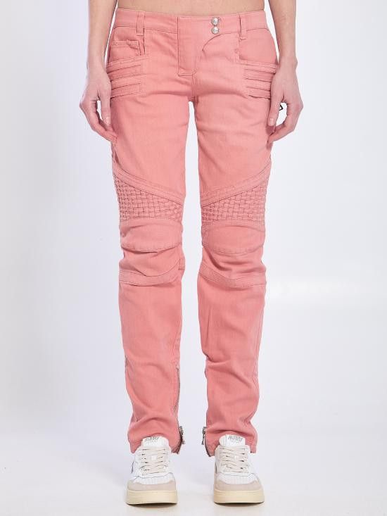 BALMAIN Women Denim Pants 12394 PINK