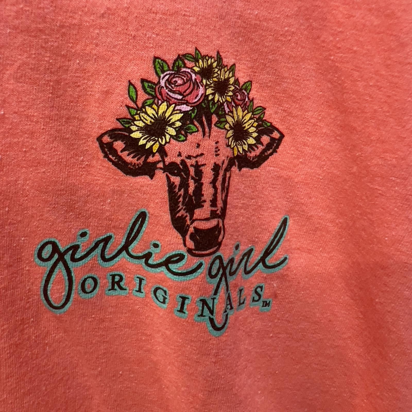 Other Girlie Girl Originals Coral Graphic T-Shirt with Floral Cow Size XXL / US 16-18 / IT 52-54 - 3 Thumbnail
