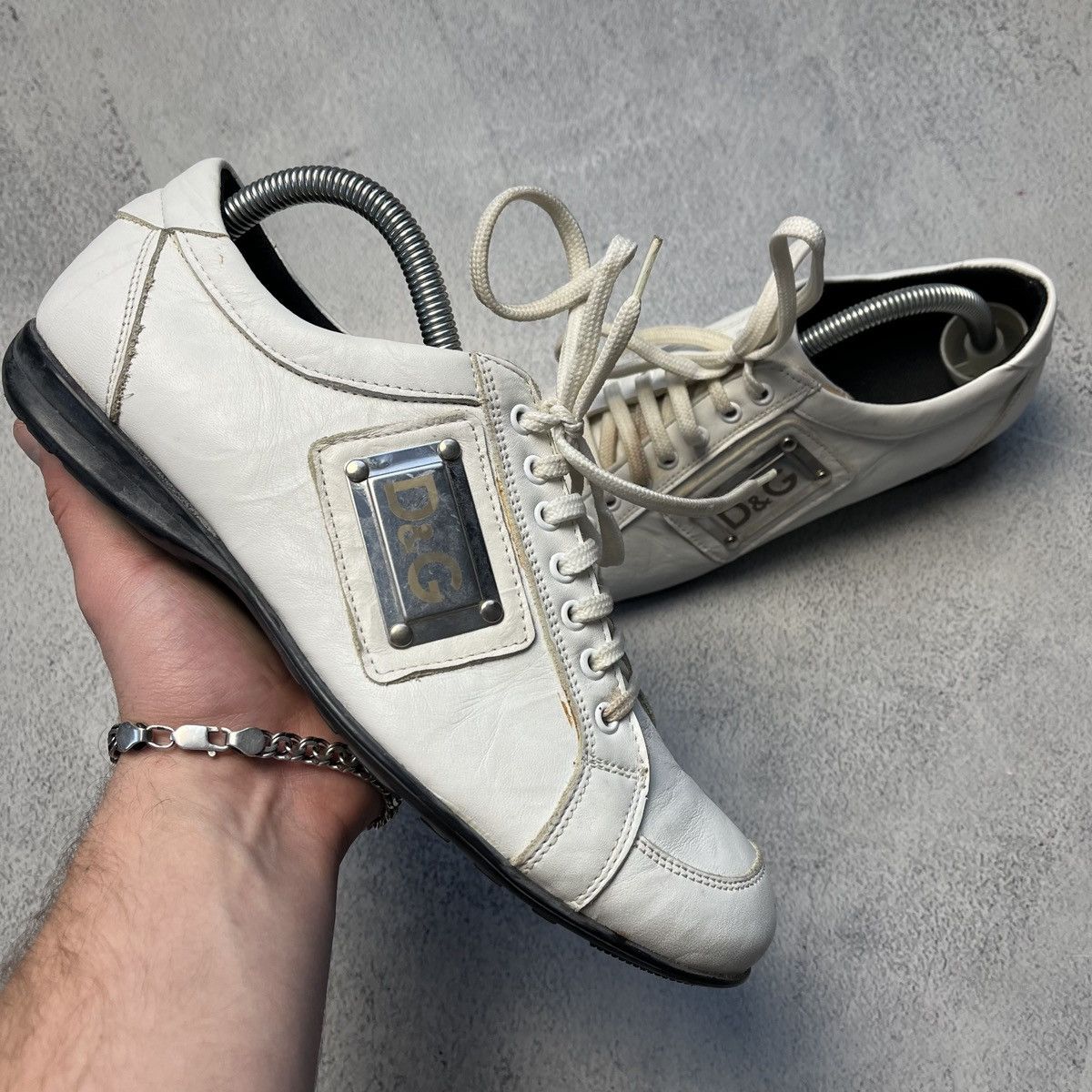 Dolce & Gabbana × Vintage Vintage Dolce & Gabbana Dalton Metal logo y2k sneakers Size US 8 / EU 41 - 2 Thumbnail
