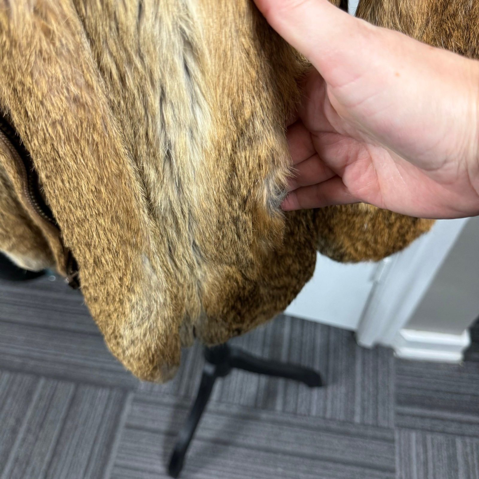 Jacques Saint Laurent Jacques Saint Laurent Women's Brown/Tan Fur Hooded Full Zip Size L / US 10 / IT 46 - 4 Thumbnail