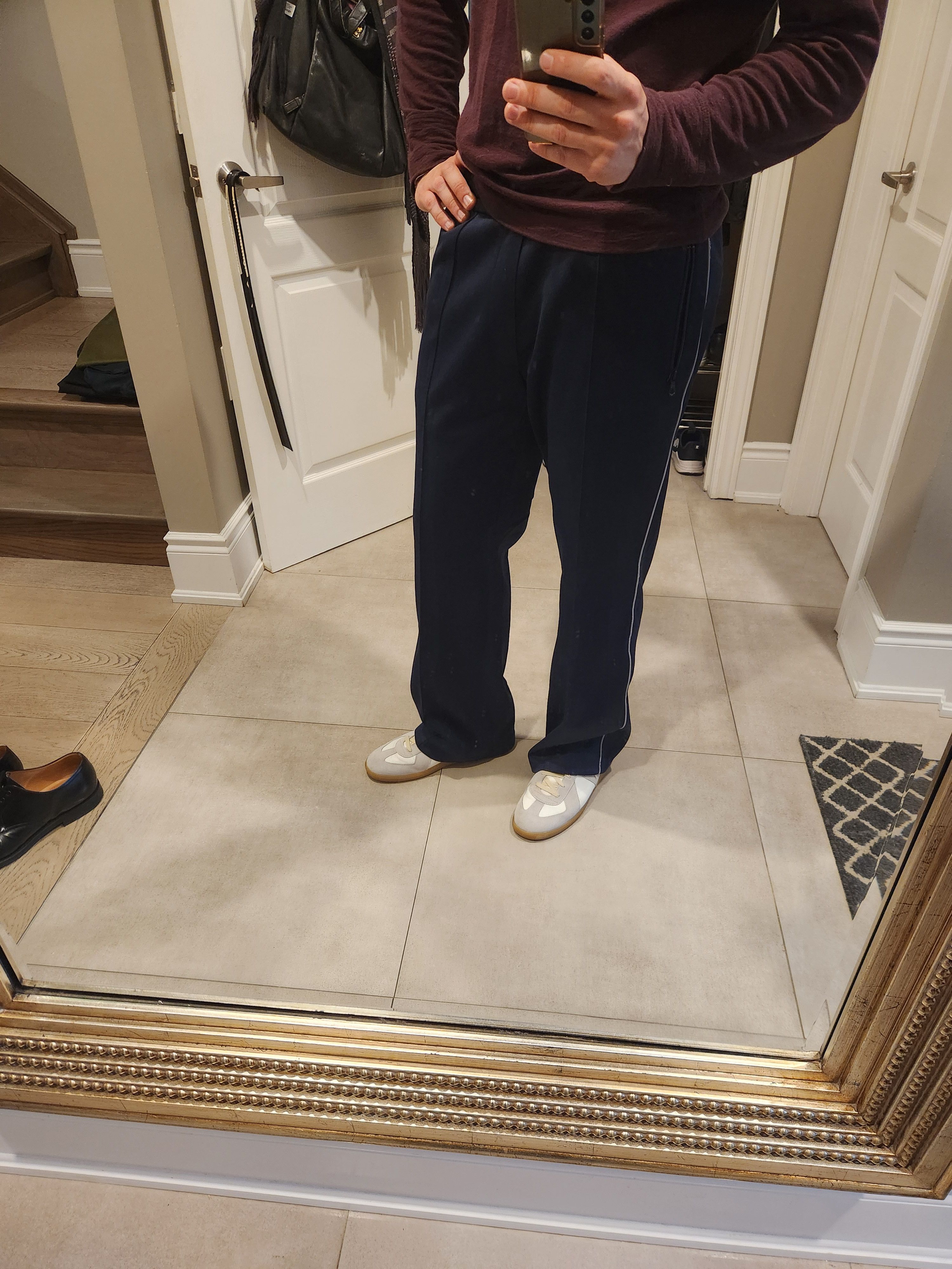 Tres Bien Tres Bien Straight Leg Navy Track Pants Size US 31 - 8 Thumbnail