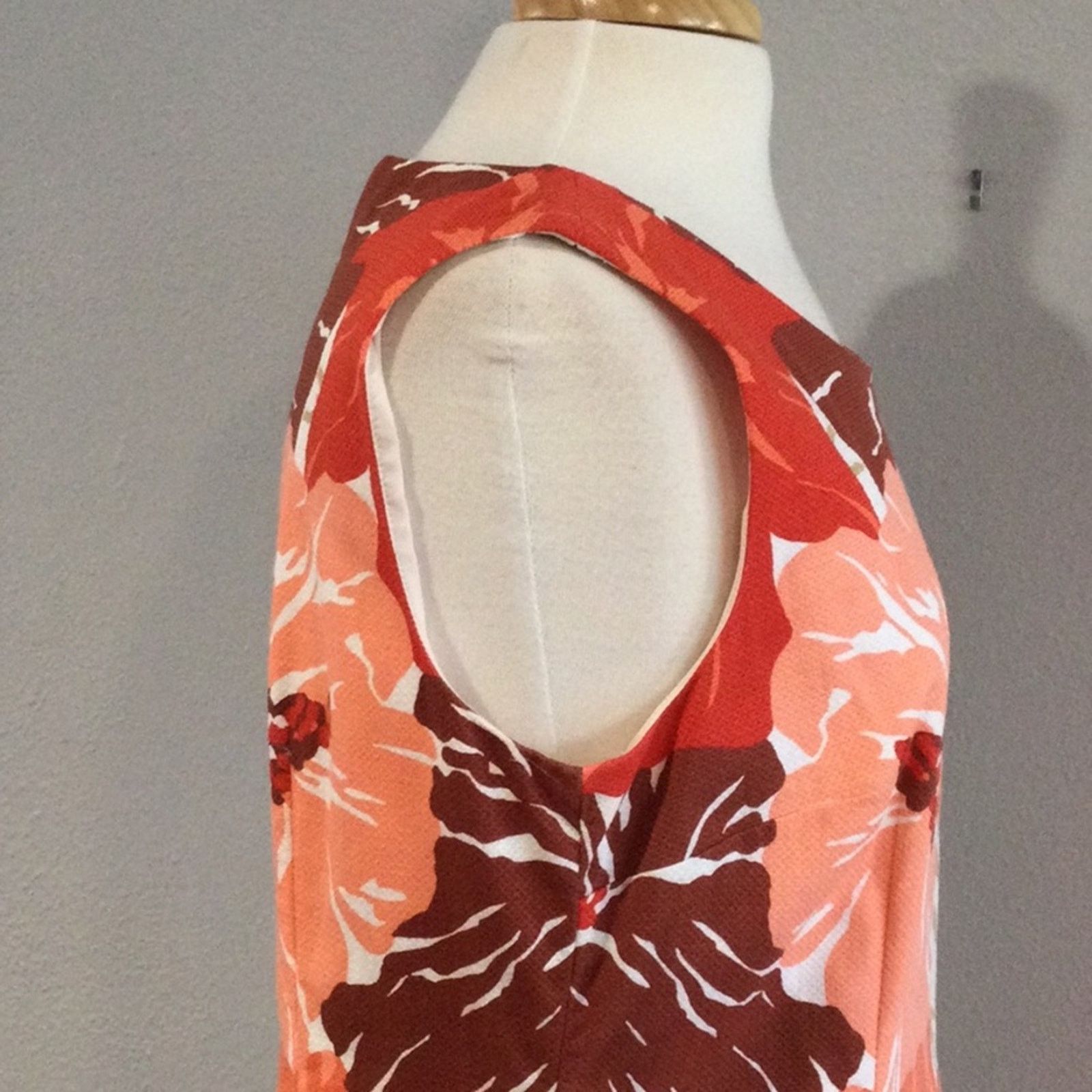 Other Talbots Lined White/Floral Midi Shift Dress Size 12 Size XL / US 12-14 / IT 48-50 - 5 Thumbnail