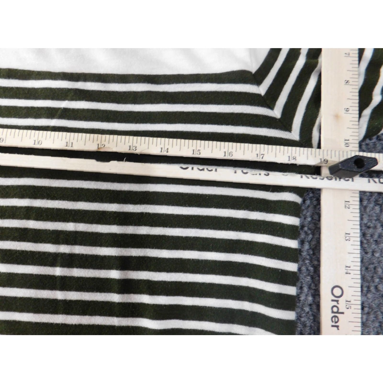 Loft LOFT Sweater Pullover striped knit Cotton Polyester Rib Knit Round Neck Long Sleeve Regular M Women Green pullover casual Modern Designer Girls? Size M / US 6-8 / IT 42-44 - 6 Thumbnail