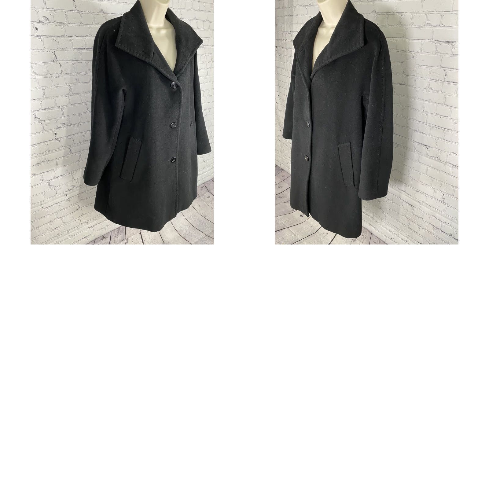 Ellen Tracy Ellen Tracy Black Wool Blend Collared 4 Button Overcoat Jacket Pockets Size 6 Womens Long Coat Black Wool Blend Overcoat Ellen Tracy Size M / US 6-8 / IT 42-44 - 8 Thumbnail
