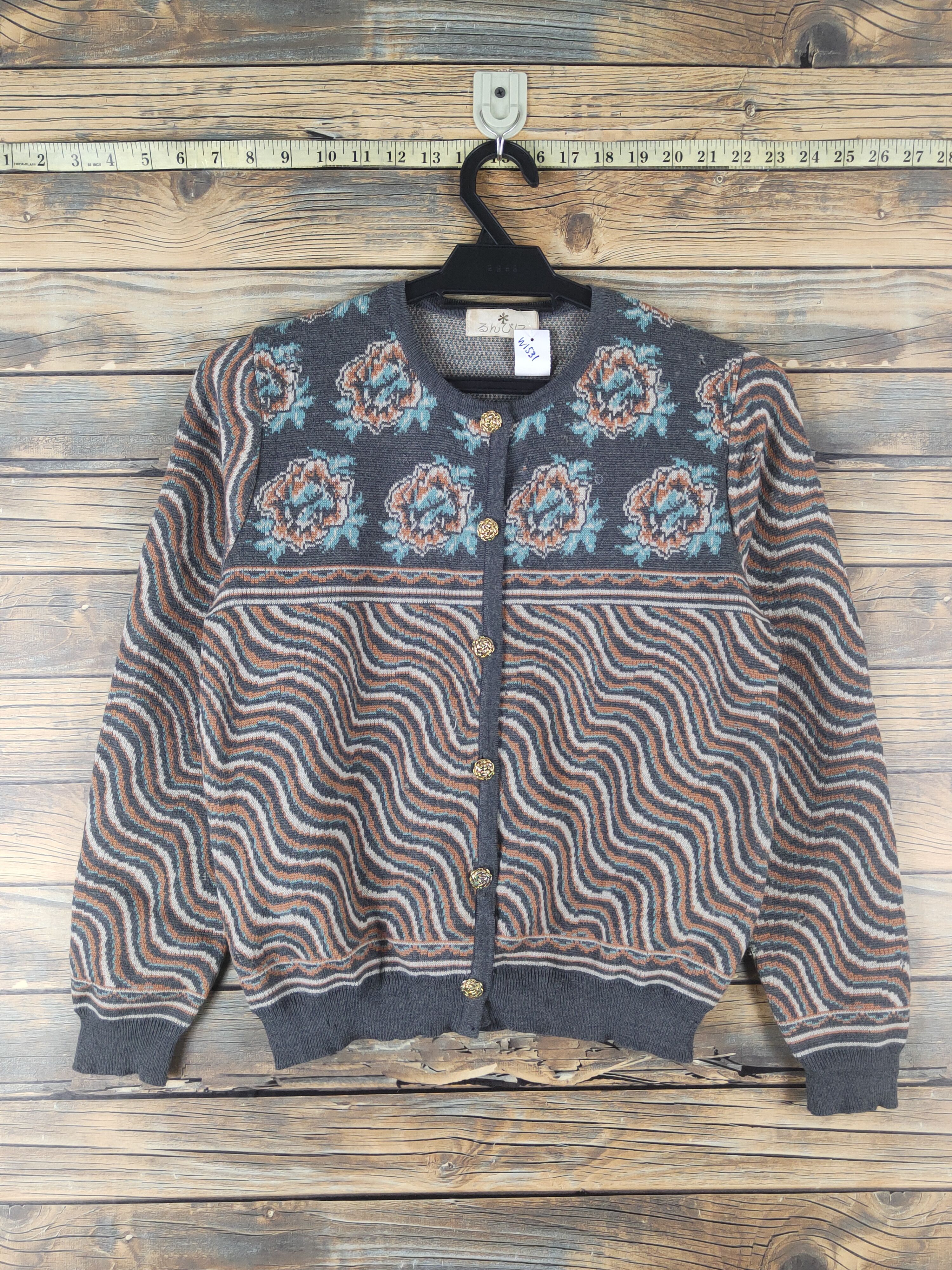 Homespun Knitwear × Japanese Brand Japanese Brand Dark Gray Knitwear Cardigan #W1531 Size S / US 4 / IT 40 - 1 Thumbnail