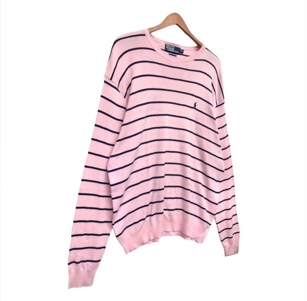 Polo Ralph Lauren × Ralph Lauren Polo Ralph Laurent Small Pony Pink Knitwear Sweater Size US XL / EU 56 / 4 - 3 Thumbnail