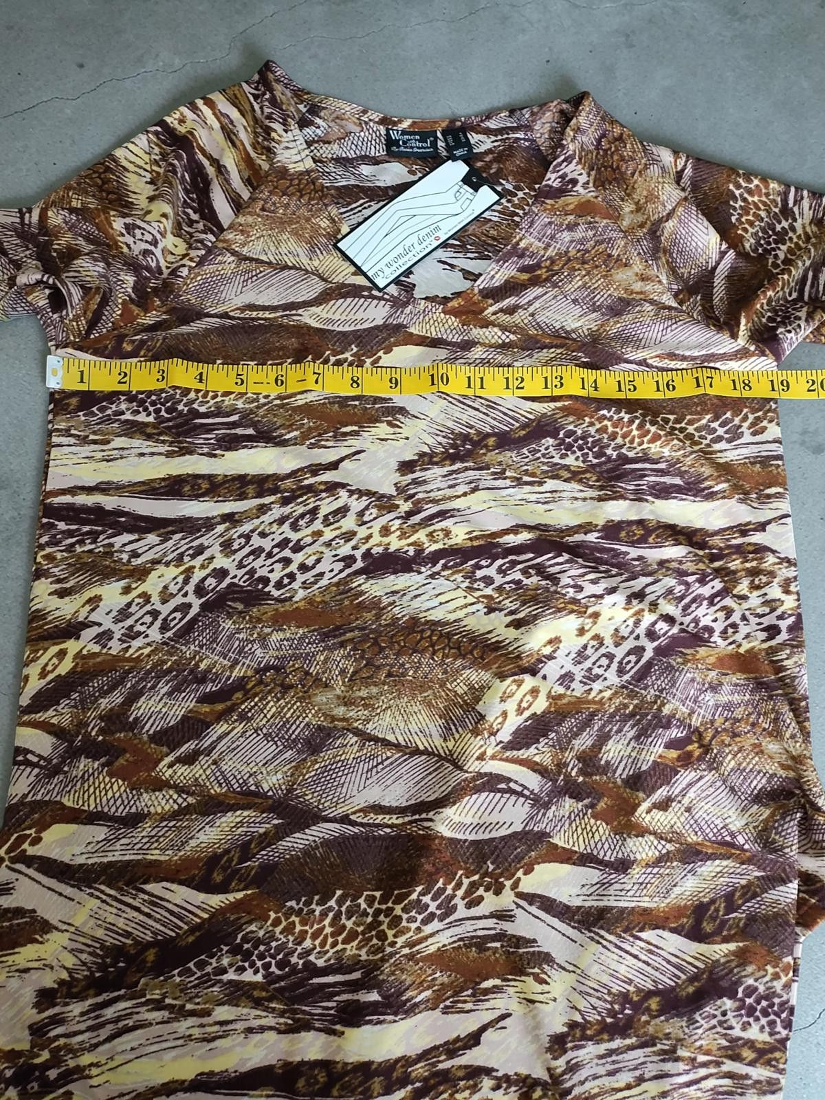 Other Renee Greenstein Women With Control Brown Patterned Tunic Size S / US 4 / IT 40 - 6 Thumbnail