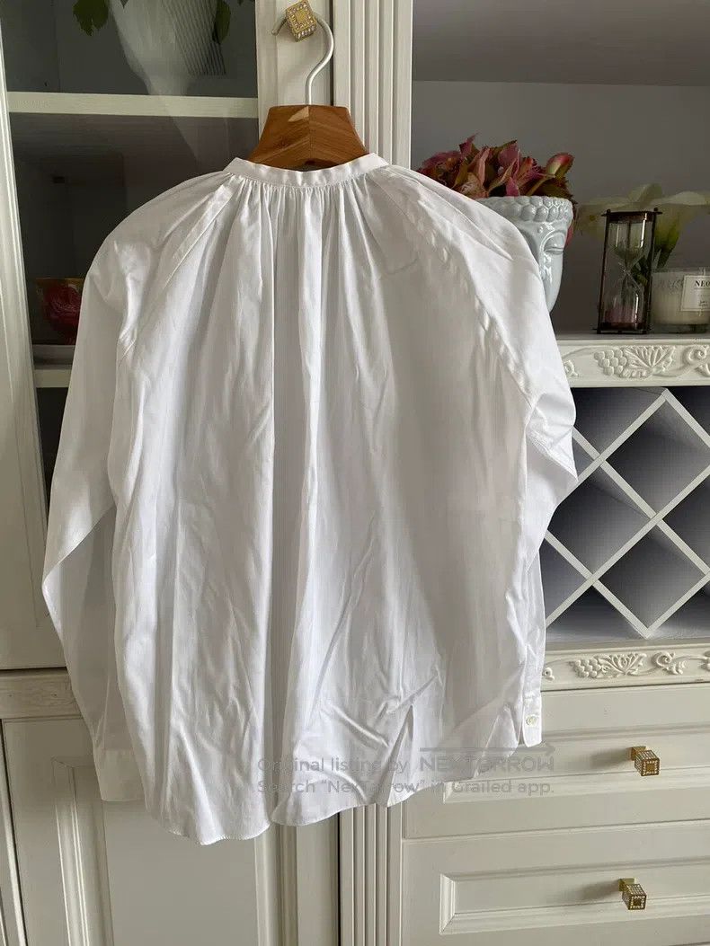 Comme des Garcons Comme Des Garcons White Gathered Shirt Size XS / US 0-2 / IT 36-38 - 8 Thumbnail