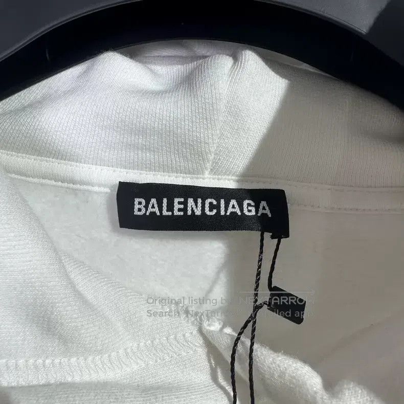 Balenciaga Balenciaga Crown Wheat Pattern White Hoodie Size US XS / EU 42 / 0 - 4 Thumbnail