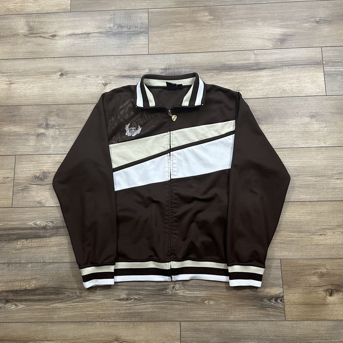 Billabong Vintage 2000s Y2K Billabong Brown Striped Surf Zip Up Jacket Size US XL / EU 56 / 4 - 1 Thumbnail