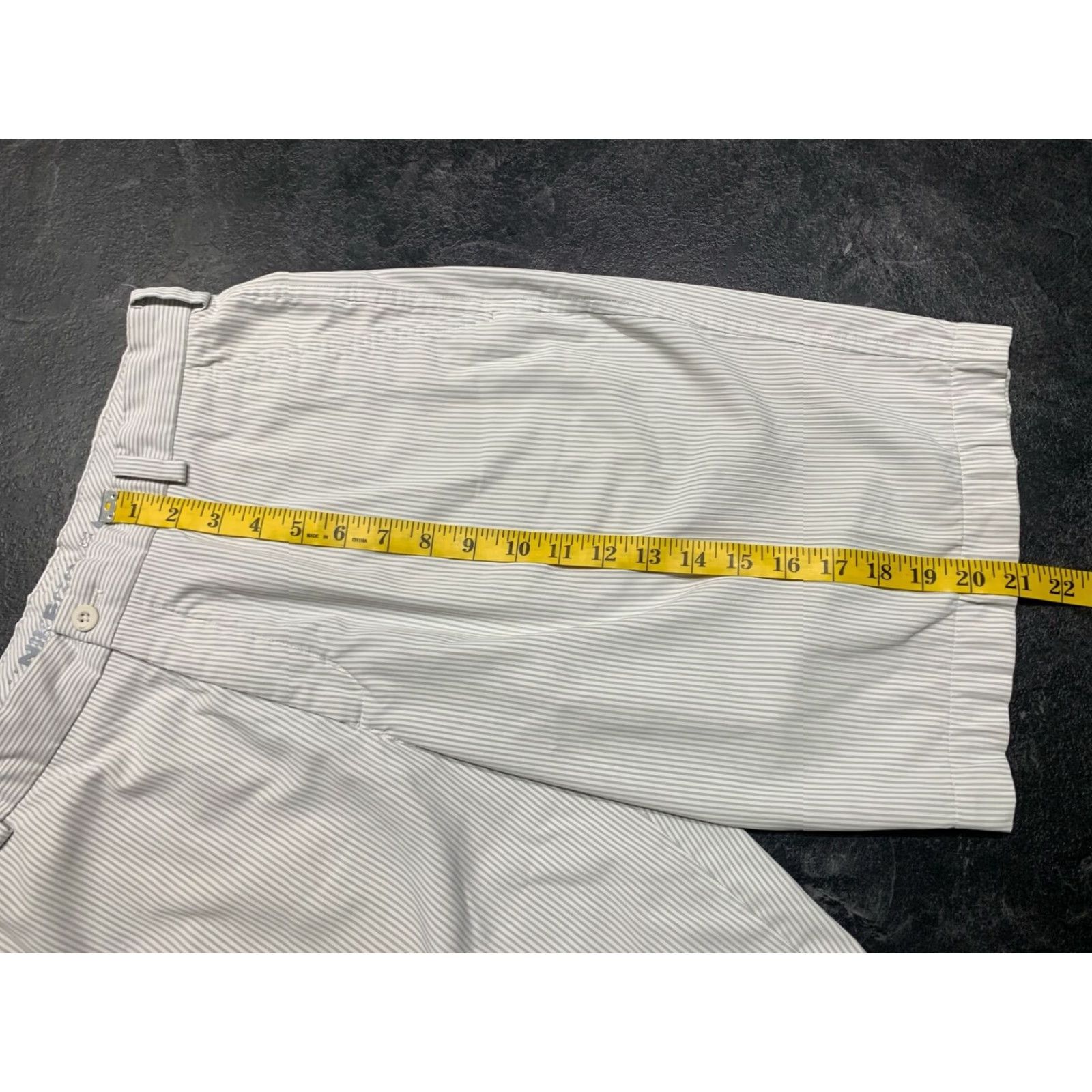 Nike Nike Mens Gray Striped Golf Shorts Size 32 Size US 32 / EU 48 - 4 Thumbnail