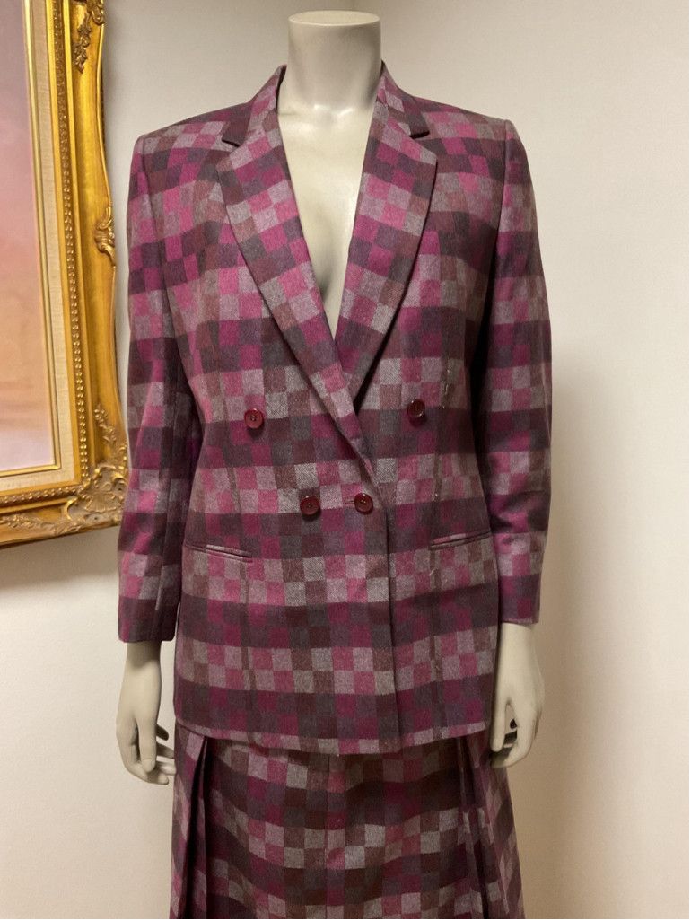 Vintage 1970s Lady Heritage Women’s Vintage Wool Blazer & Skirt Suit Size L / US 10 / IT 46 - 8 Thumbnail