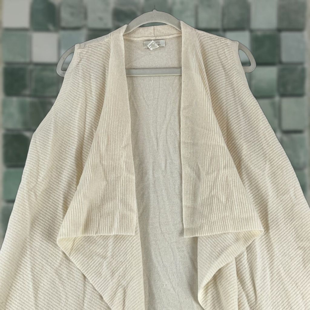 Vintage St. Tropez West Ivory 100% 2-Ply Cashmere Sweater Cardigan Womens Medium Size M / US 6-8 / IT 42-44 - 1 Thumbnail