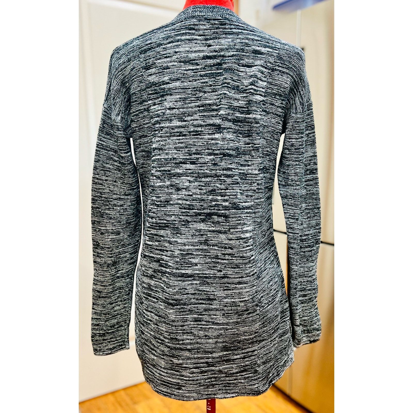Other Ellen Tracy black & white marled pullover tunic sweater - Lg Size L / US 10 / IT 46 - 3 Thumbnail