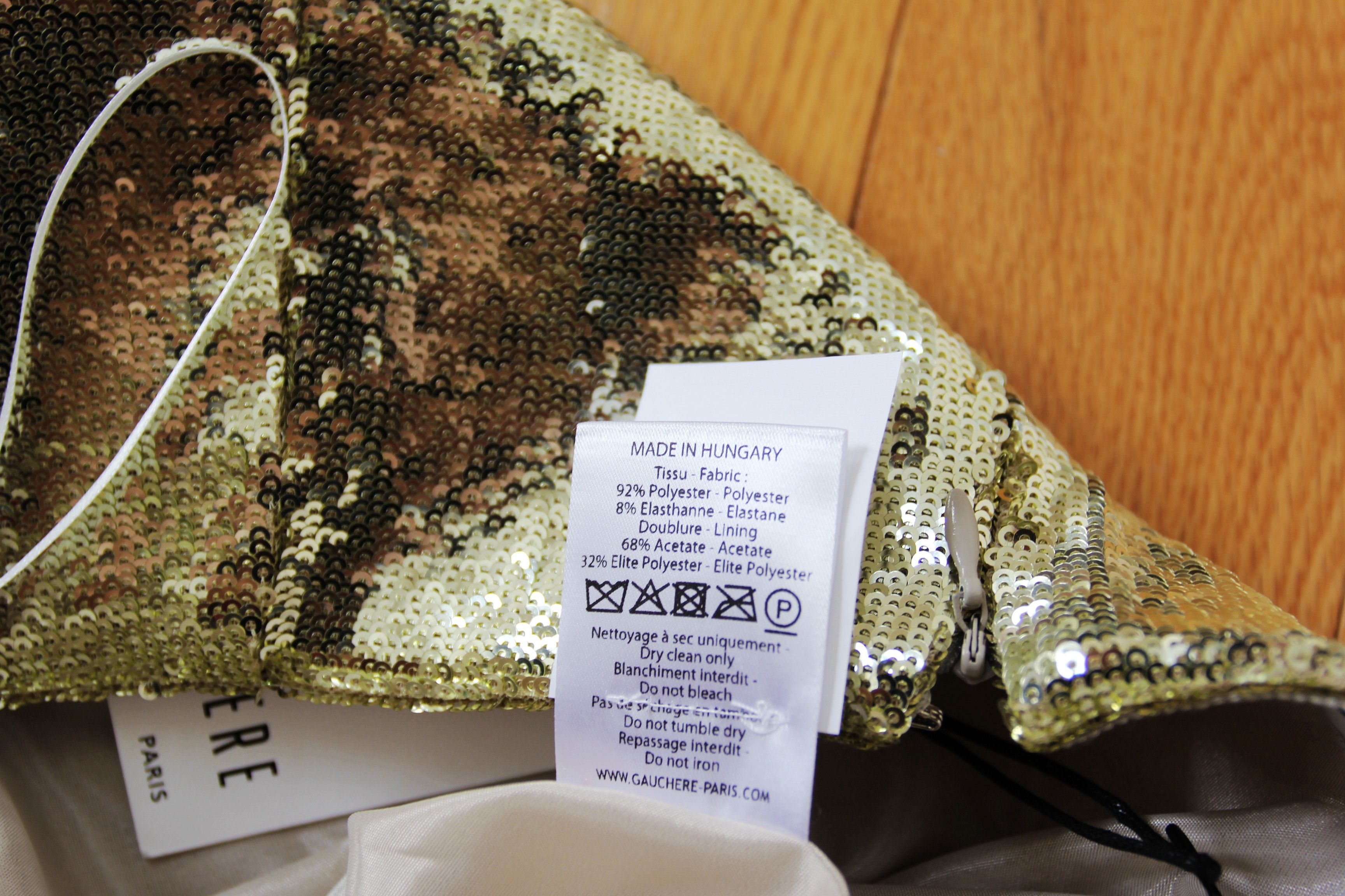 Other BNWT AW23 GAUCHERE GOLDEN SEQUIN MIDI SKIRT 36 Size 25" / US 0 / IT 36 - 9 Thumbnail