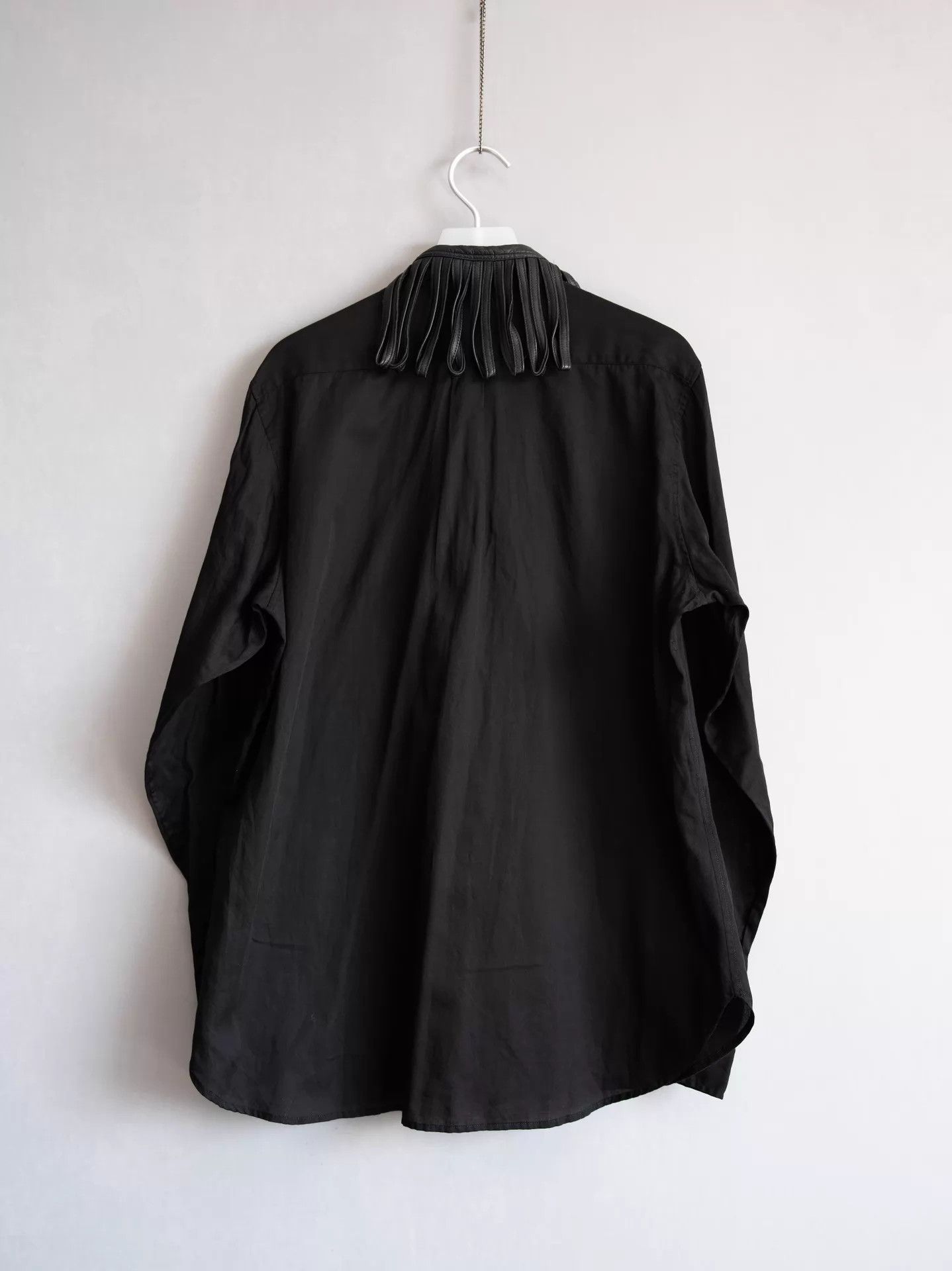 Yohji Yamamoto Yohji Yamamoto 06AW Fringe Ring Lambskin Shirt Black Size US S / EU 44-46 / 1 - 2 Thumbnail