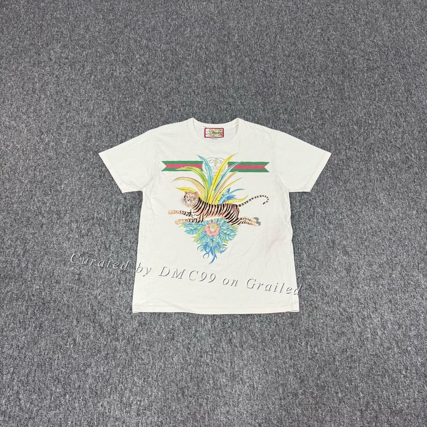 Gucci Gucci Red Green Stripe Jungle Tiger T-shirt Size US XS / EU 42 / 0 - 1 Thumbnail