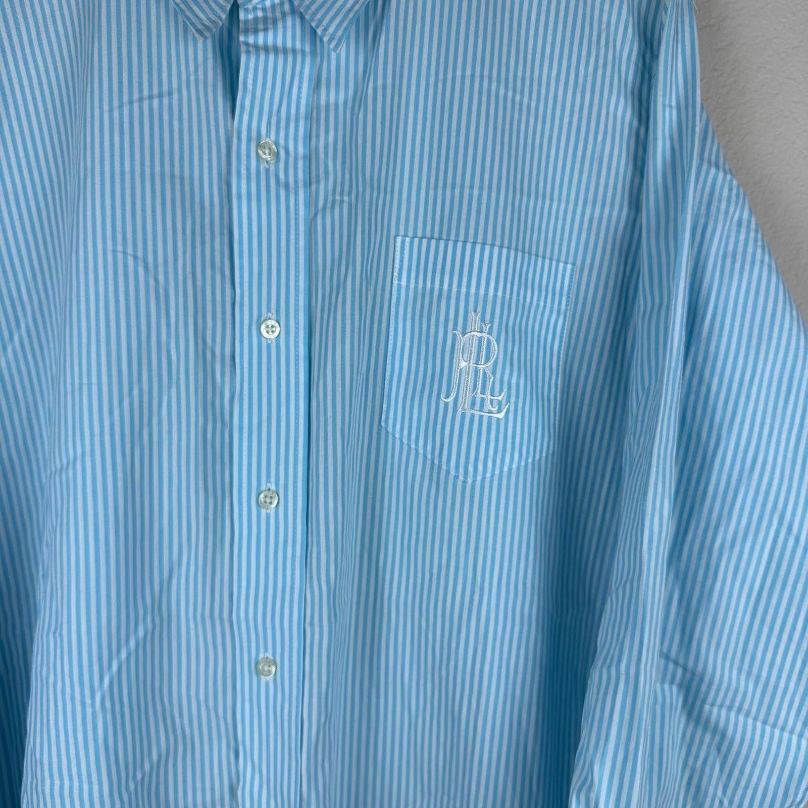 Lauren Ralph Lauren Ralph Lauren Shirt Men's L/XL Blue Lauren Stripe Button Down Size US L / EU 52-54 / 3 - 2 Thumbnail