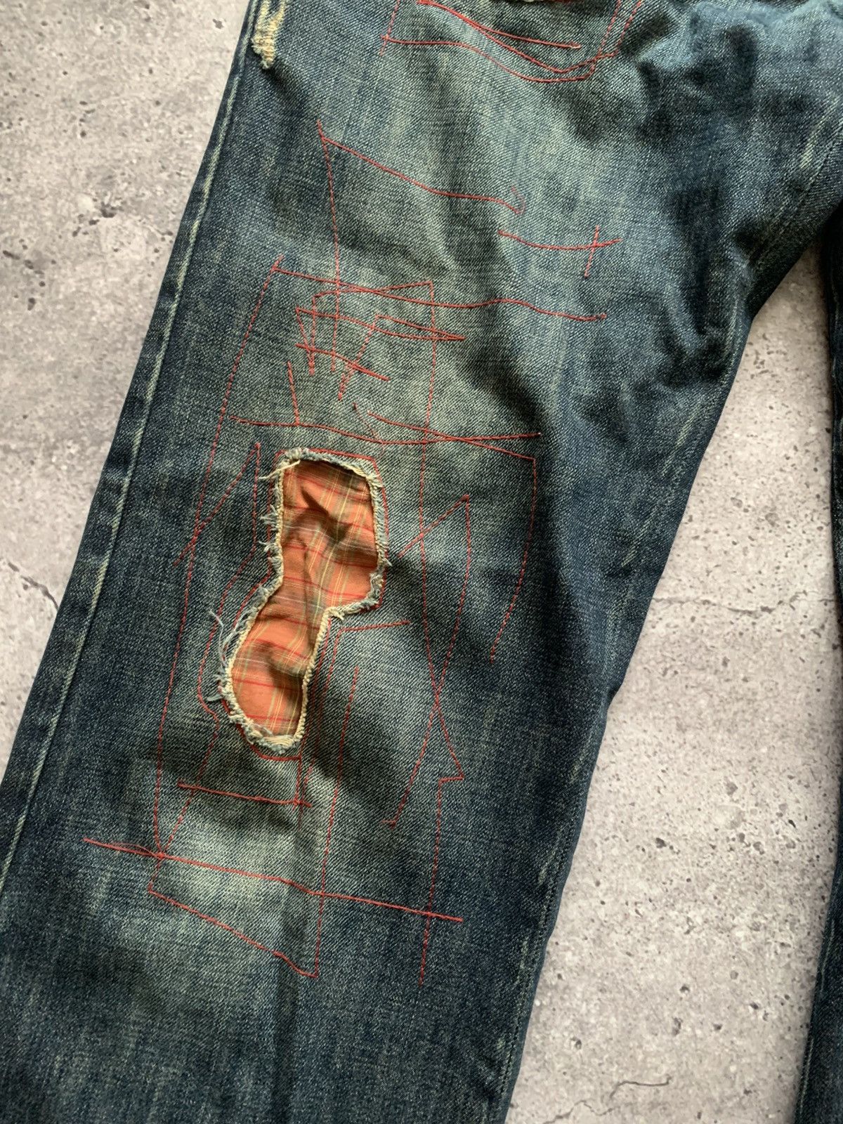 Iceberg 🔥VINTAGE 90s ICEBERG DISTRESSED Y2K JEANS Size US 38 / EU 54 - 5 Thumbnail