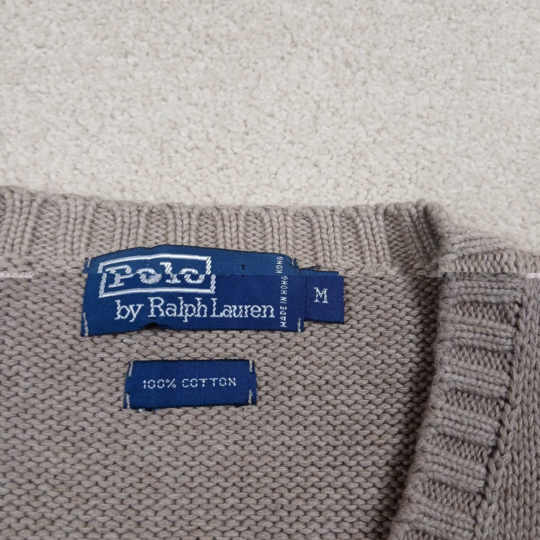 Polo Ralph Lauren Polo Ralph Lauren Sweater Vest Mens Medium Brown Vest Knit Cotton V-Neck Pockets Logo All Seasons Casual Golf Authentic Mens Size US M / EU 48-50 / 2 - 4 Thumbnail