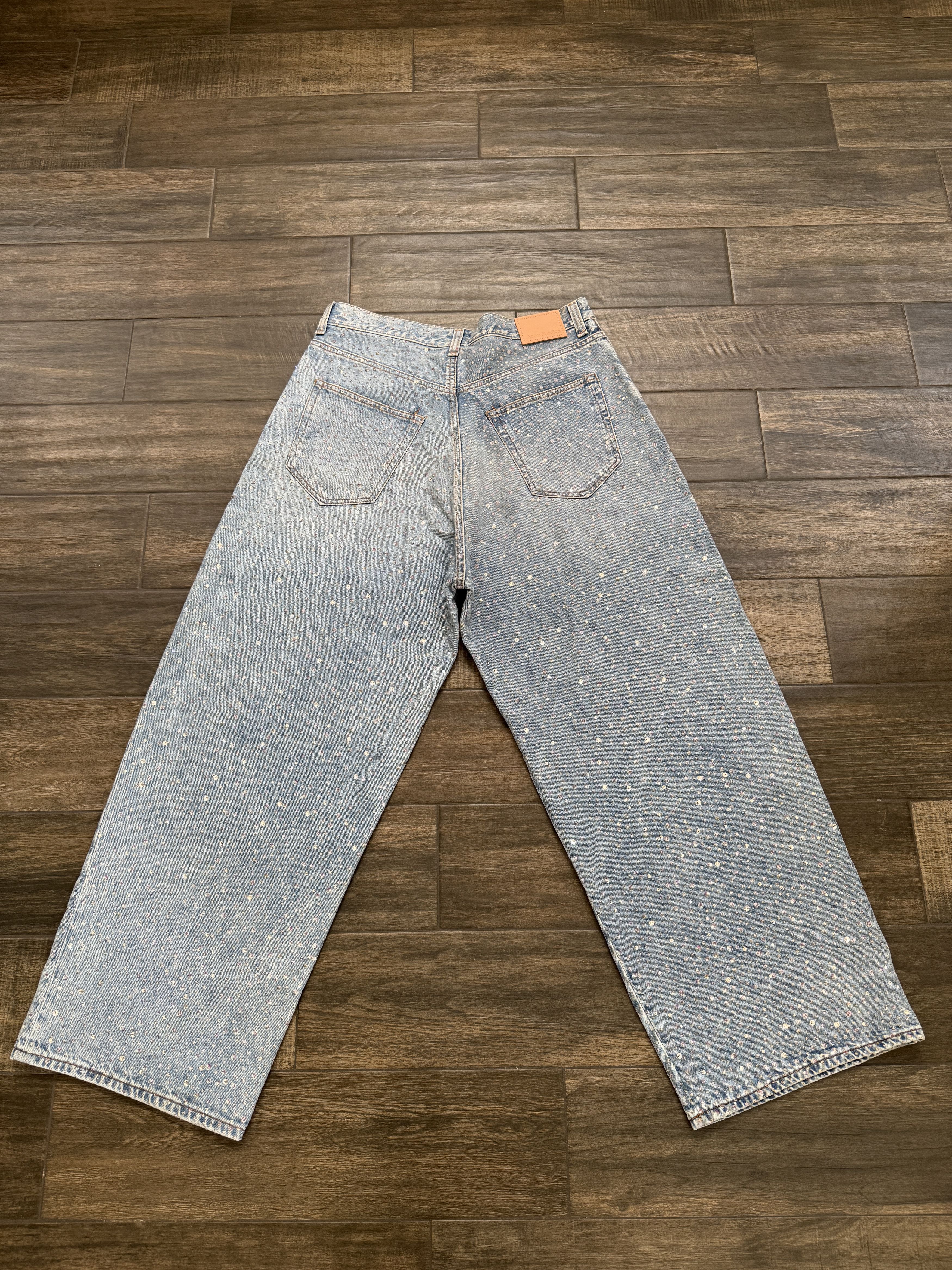 Acne Studios 2023F FN Vegas Rhinestone Super Baggy Denim Size US 34 / EU 50 - 2 Thumbnail
