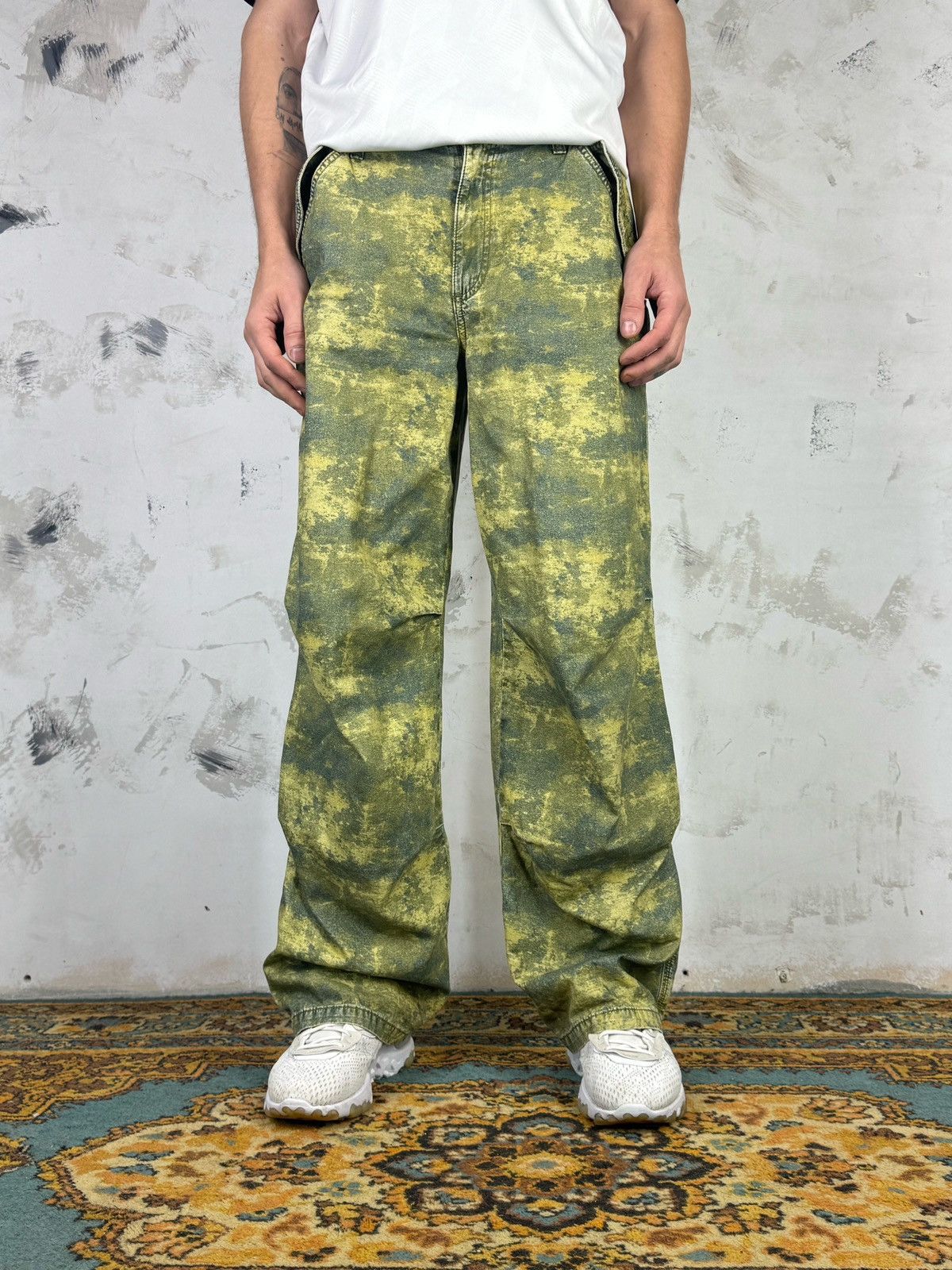 Vintage Vintage Camo Pattern Pants Wide Fit Size S - M Size US 30 / EU 46 - 3 Thumbnail