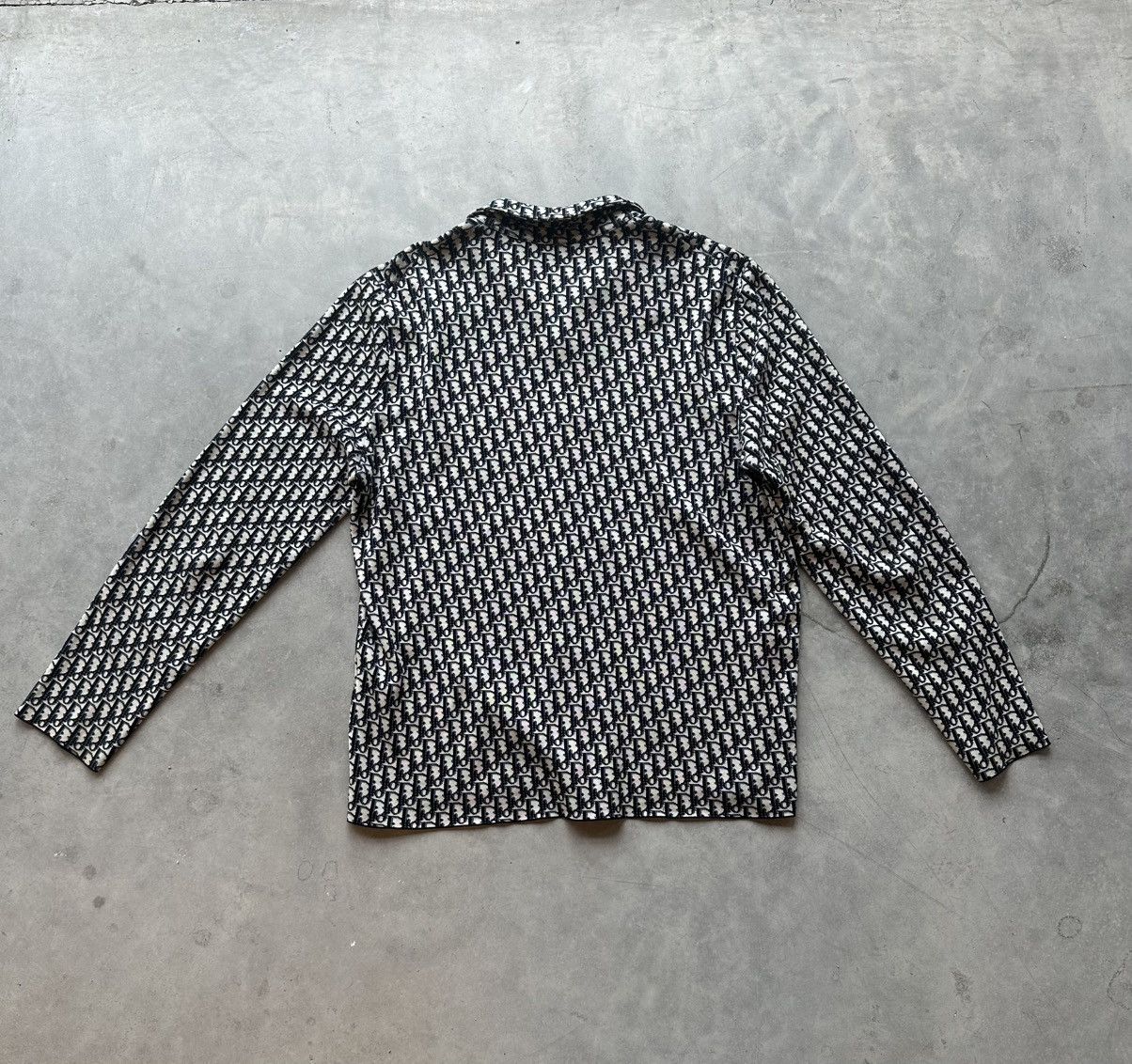 Dior Dior oblique jacquard print button up navy white Size US XXL / EU 58 / 5 - 2 Thumbnail