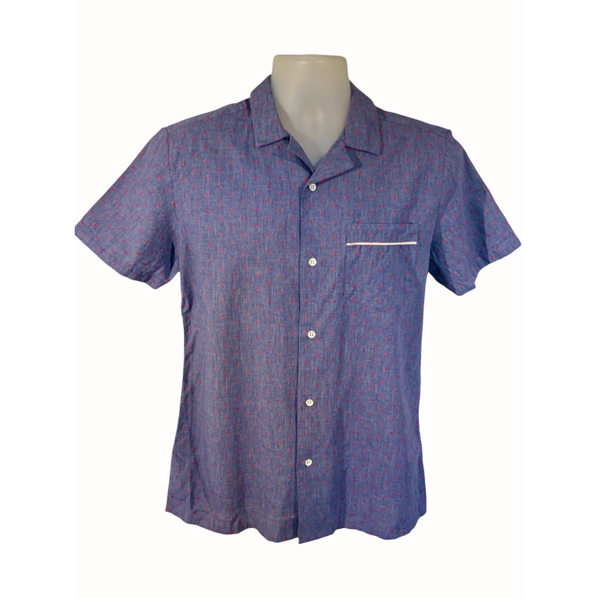 Civil Society Civil Society Mens Short Sleeve Button Shirt Small Blue NEW Size US S / EU 44-46 / 1 - 1 Thumbnail