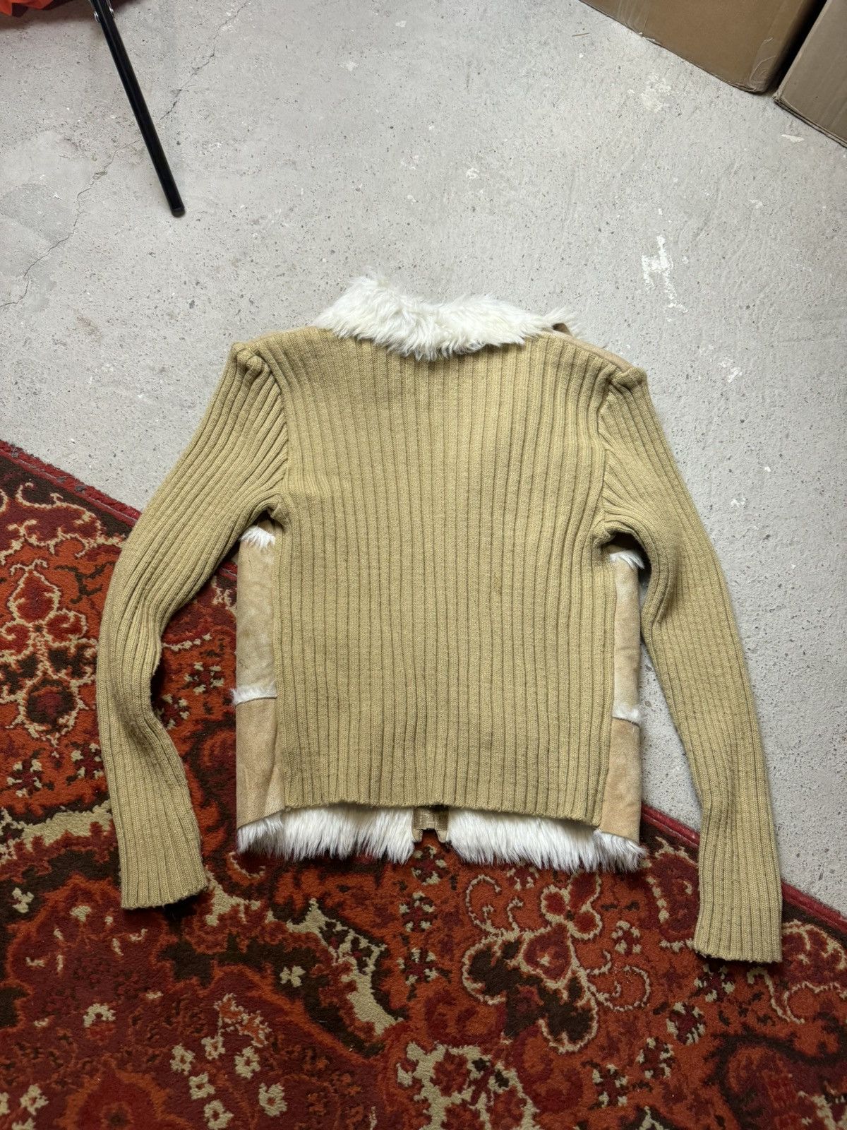 Vintage Vintage Y2K George Sued Fur Faux Knitted Patchwork Avantgard Size L / US 10 / IT 46 - 9 Thumbnail