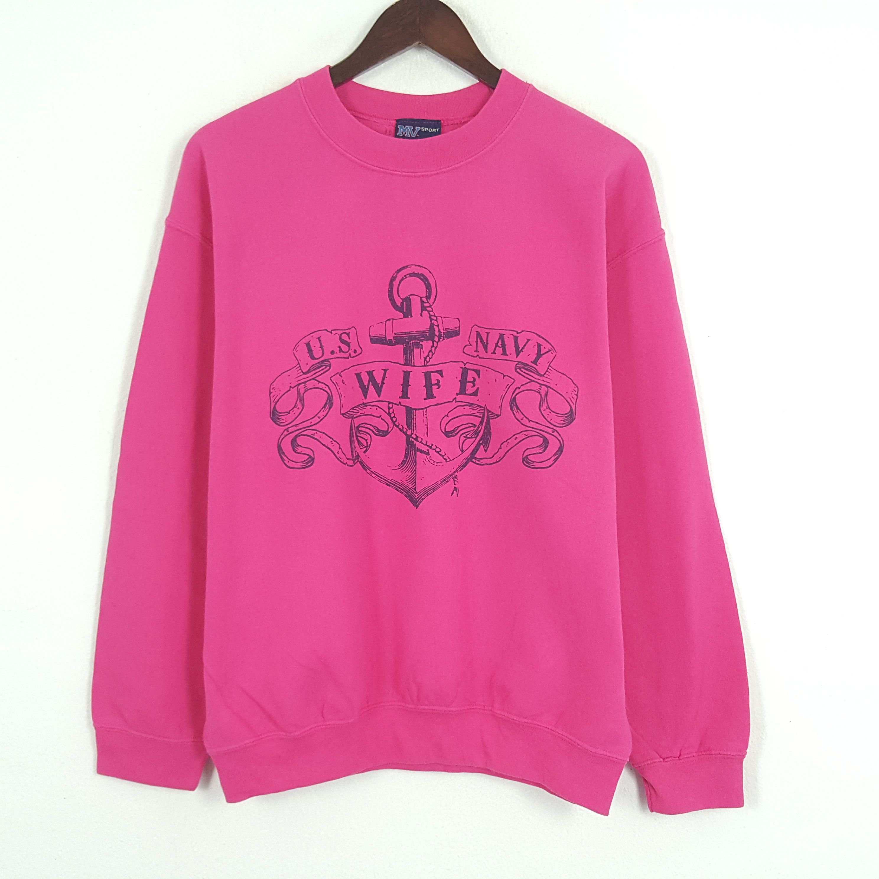 Vintage Vintage U.S Wife Navy Sweatshirt Size US M / EU 48-50 / 2 - 1 Thumbnail