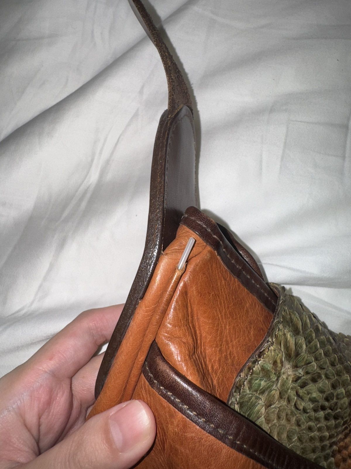 Isamu Katayama Backlash Isamu Katayama Backlash Python Leather Messenger Bag Size ONE SIZE - 6 Thumbnail